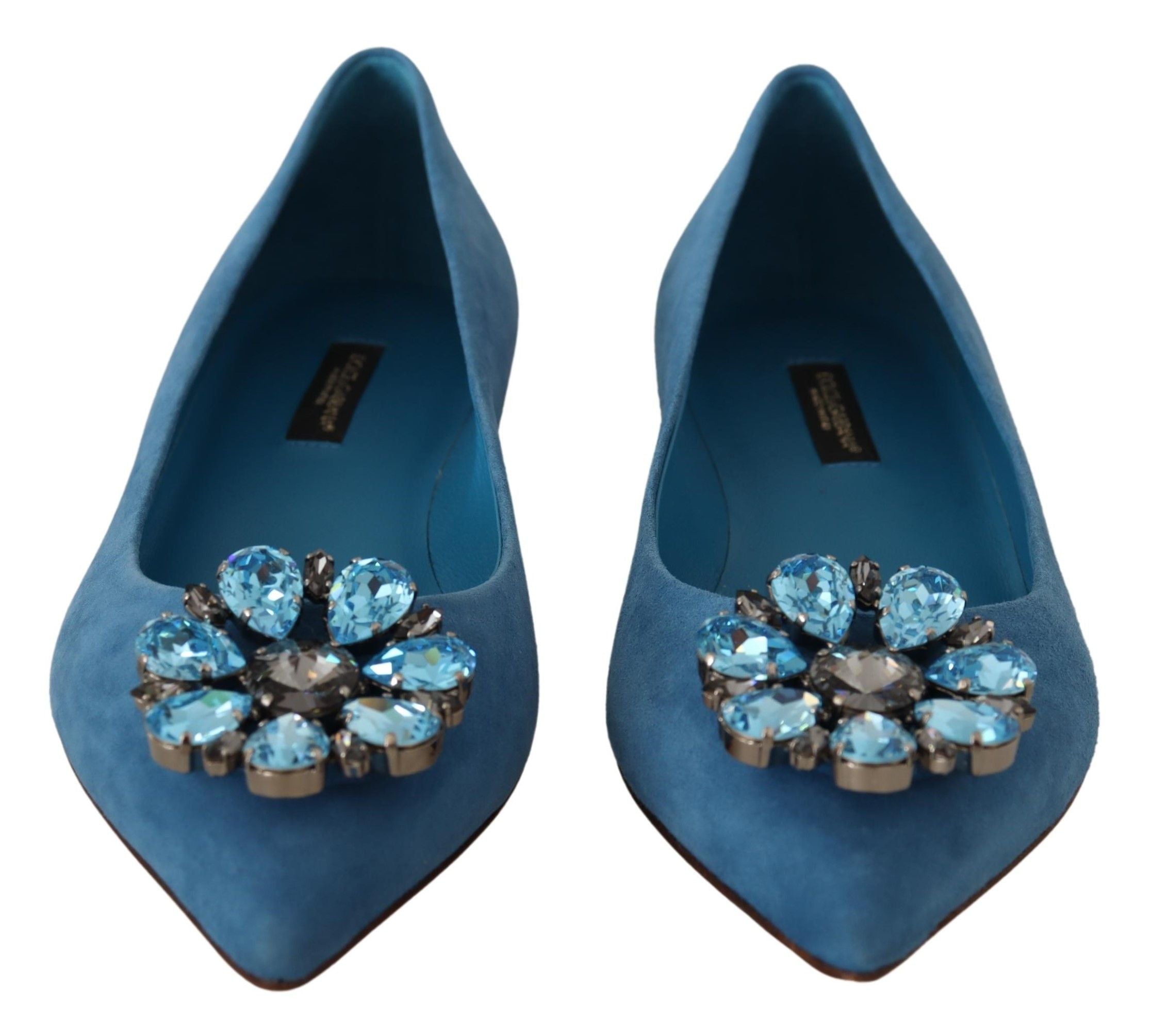 Dolce & Gabbana Сини велурени мокасини с равни обувки