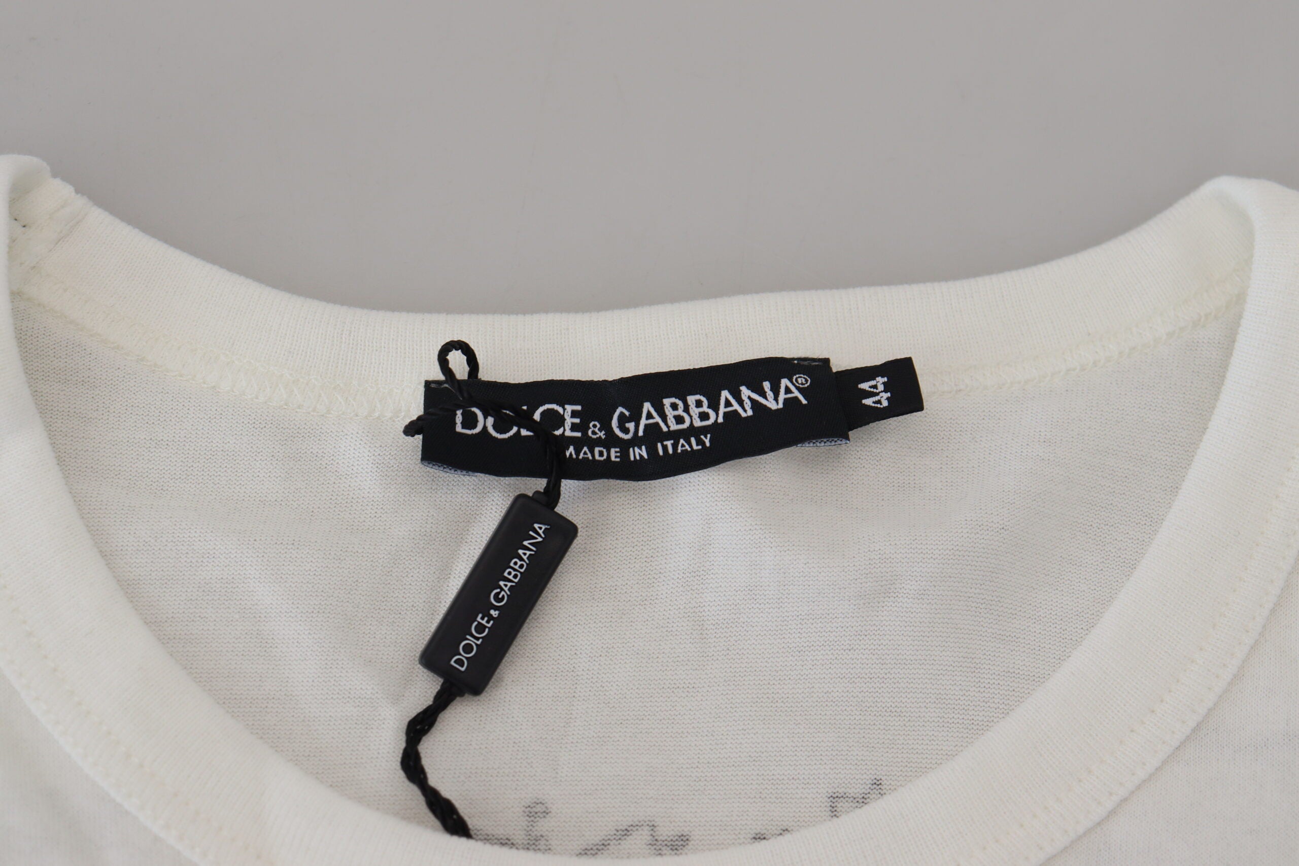 Мъжка тениска Dolce & Gabbana Бяла DG Crown Floral Crewneck