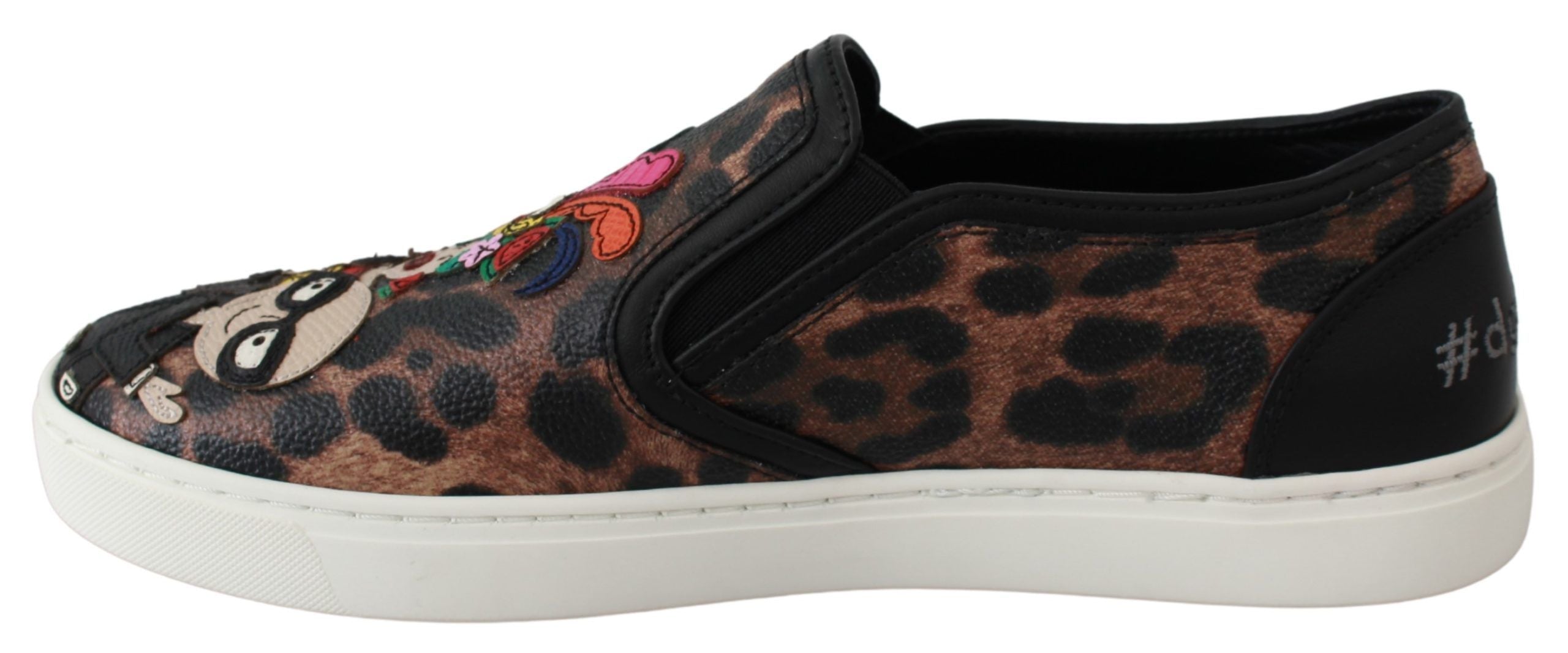 Dolce & Gabbana Кожени обувки с леопард #dgfamily Мокасини