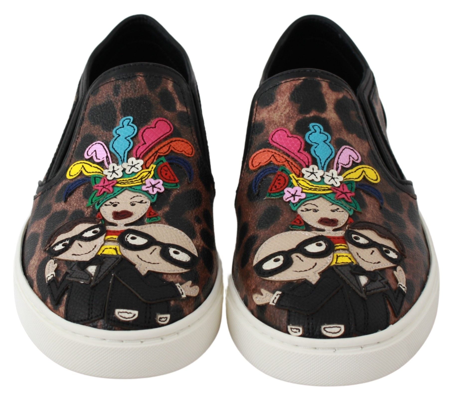 Dolce & Gabbana Кожени обувки с леопард #dgfamily Мокасини