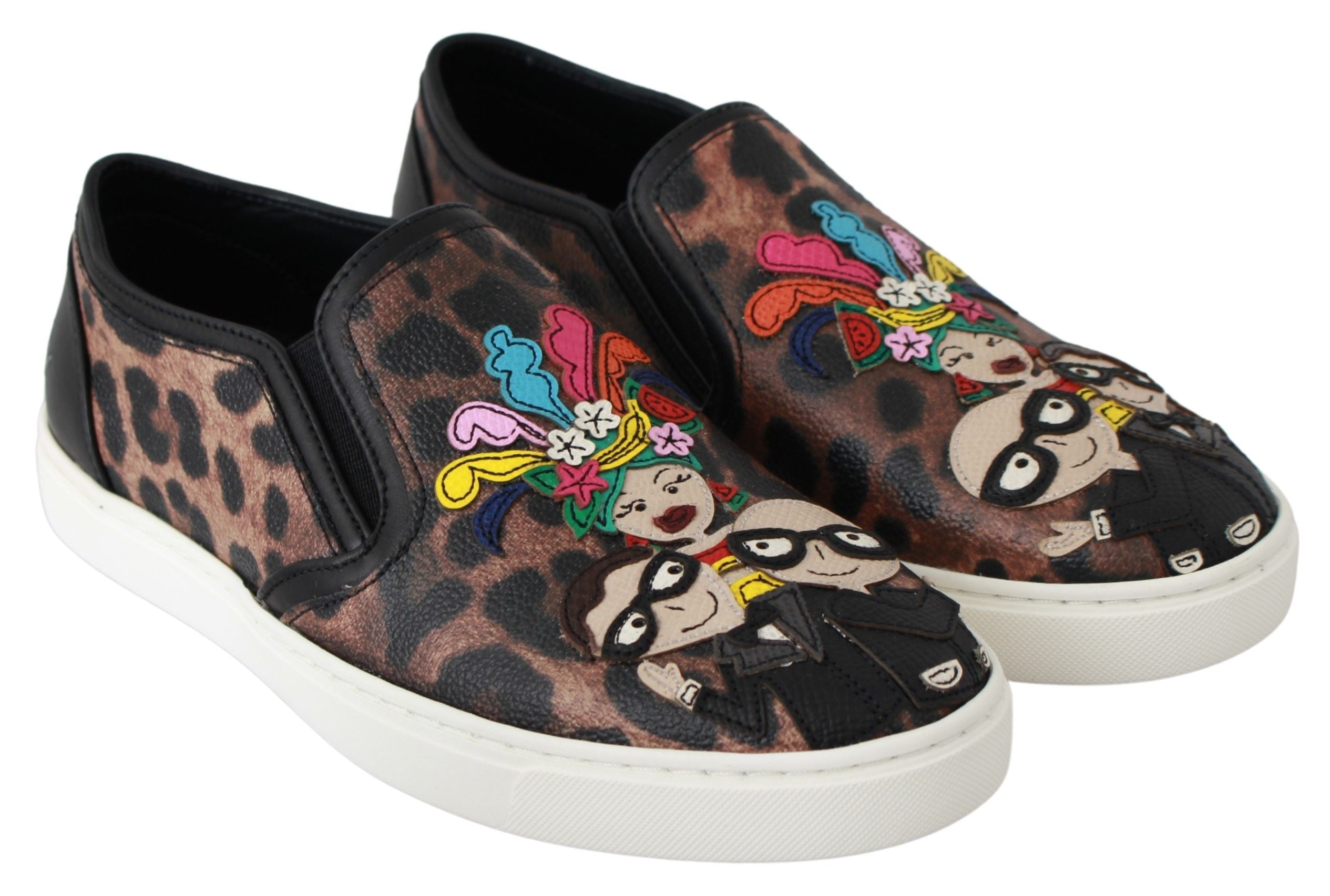 Dolce & Gabbana Кожени обувки с леопард #dgfamily Мокасини