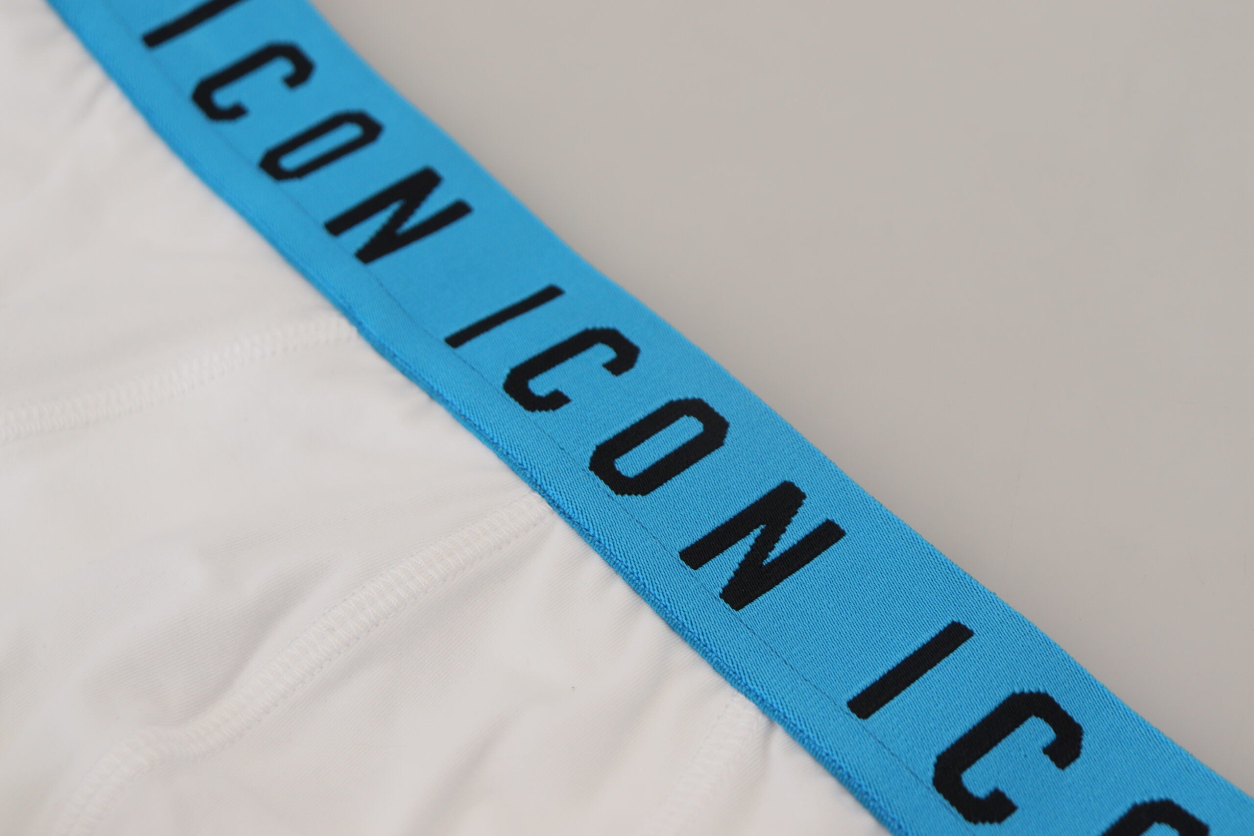 Dsquared² White Icon Logo Памучно еластично мъжко бельо