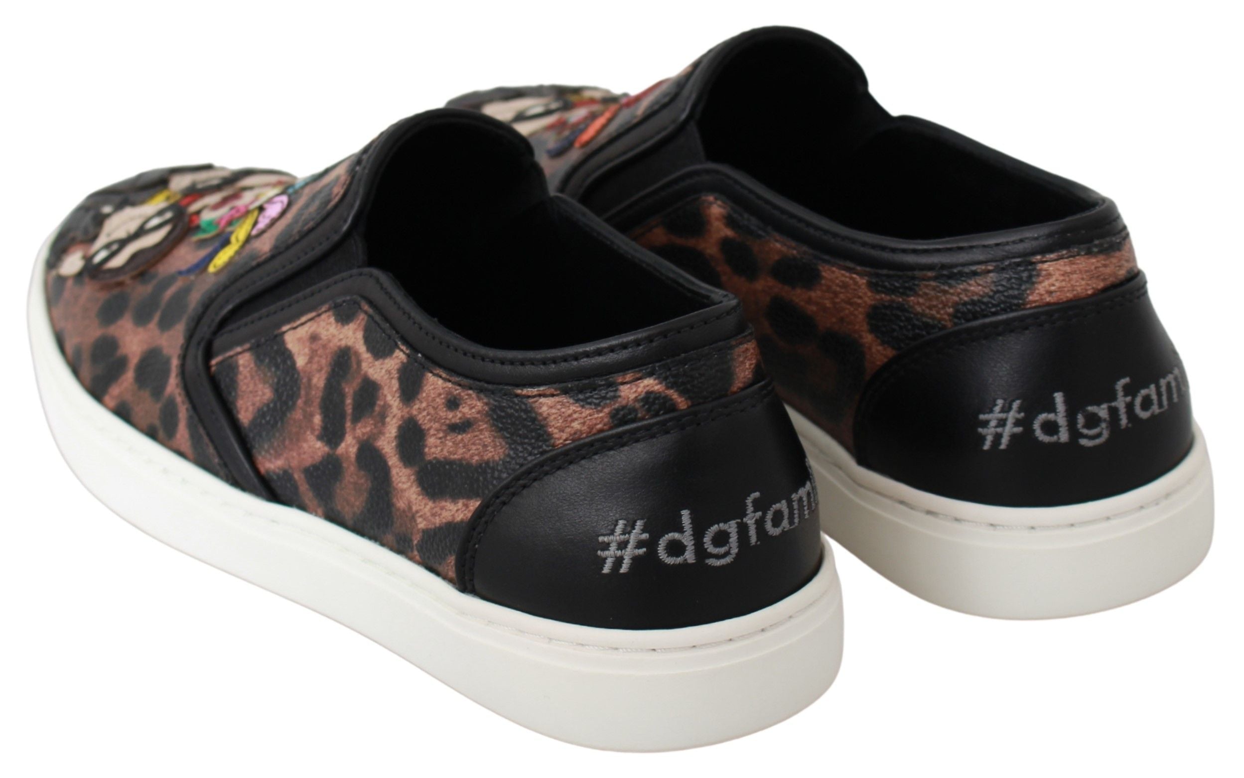 Dolce & Gabbana Кожени обувки с леопард #dgfamily Мокасини