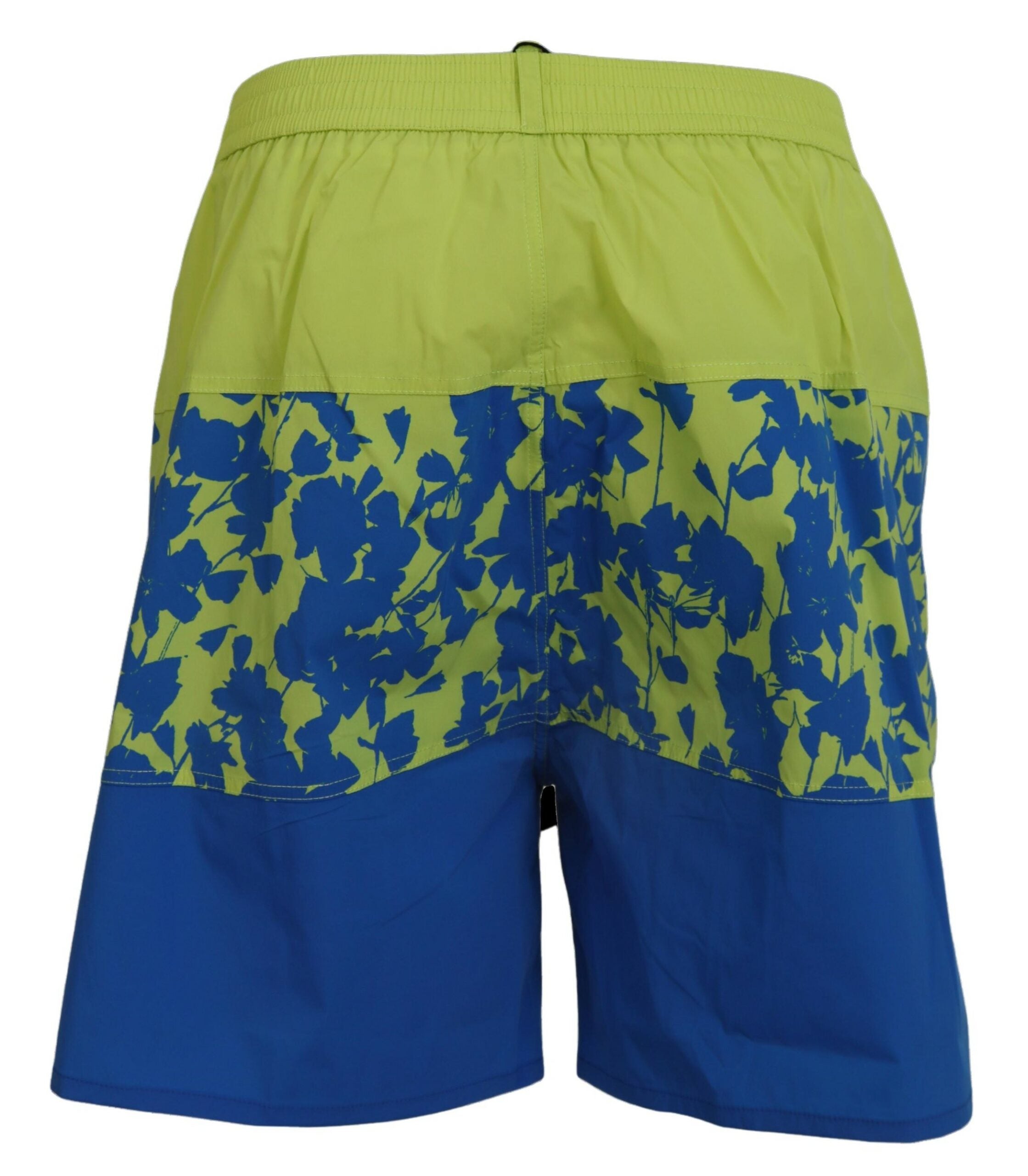 Dsquared² Blue Green Logo Print Мъжки плажни шорти Бански костюми