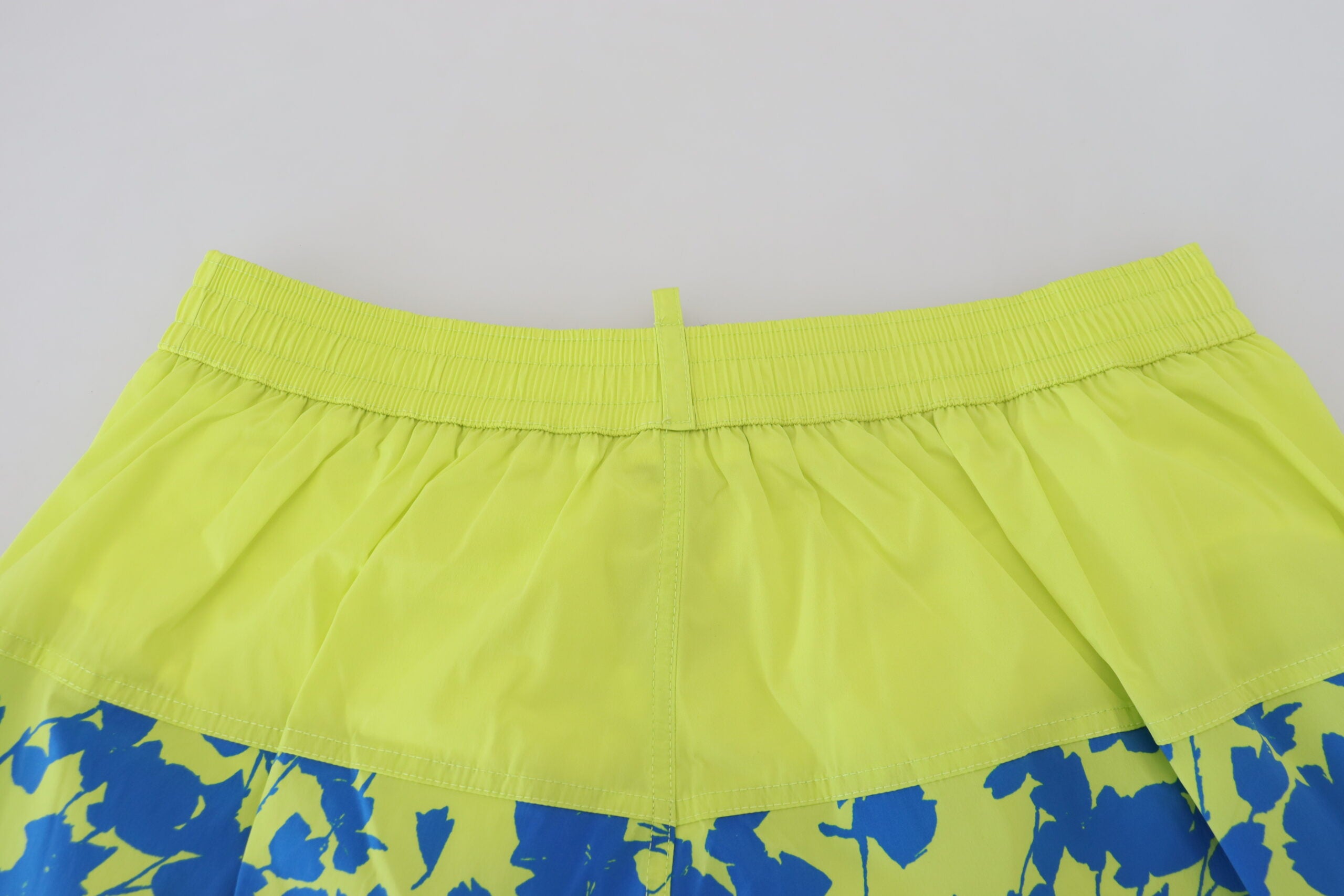 Dsquared² Blue Green Logo Print Мъжки плажни шорти Бански костюми