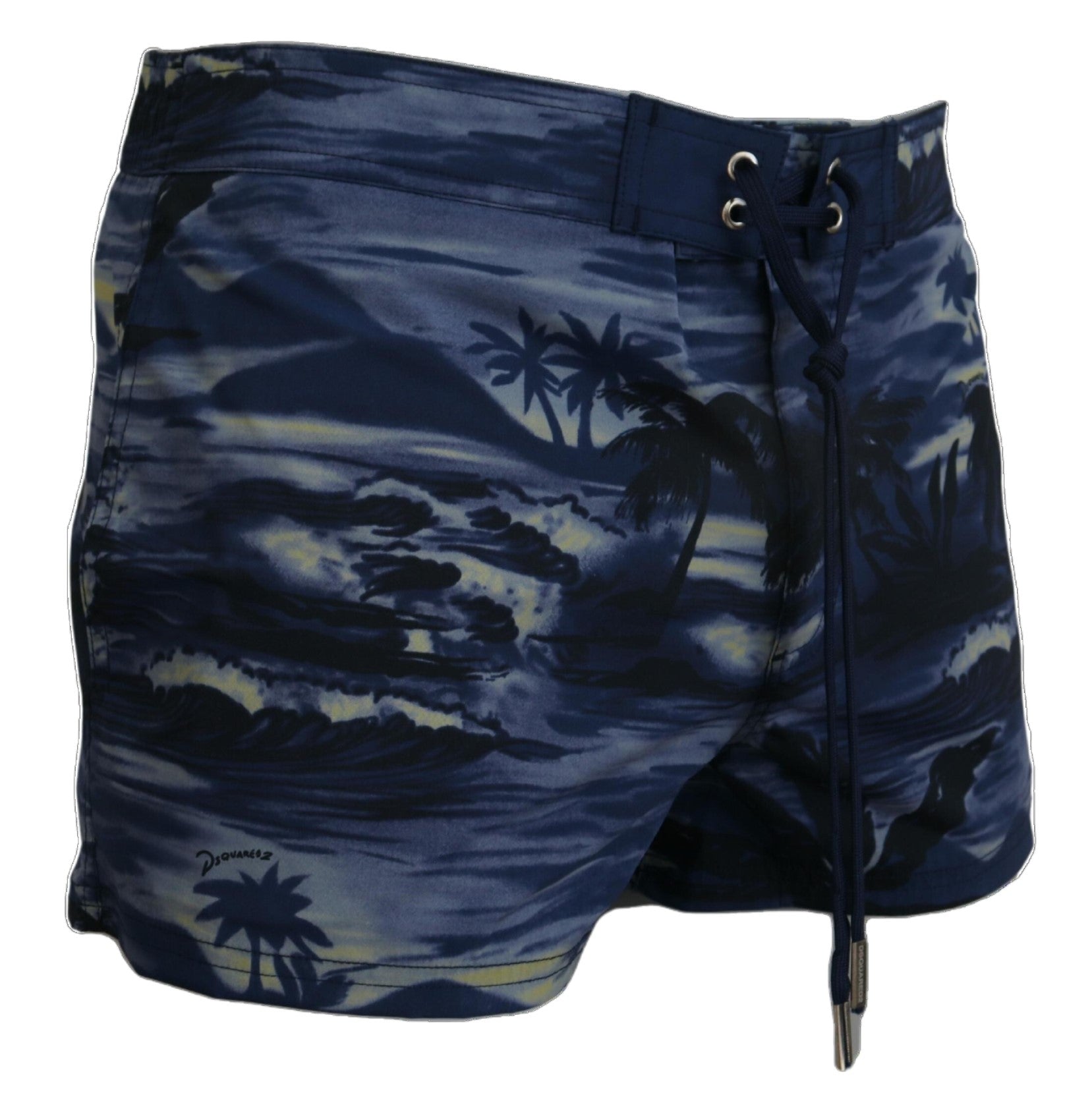 Dsquared² Blue Tropical Wave Design Плажни шорти Бански костюми