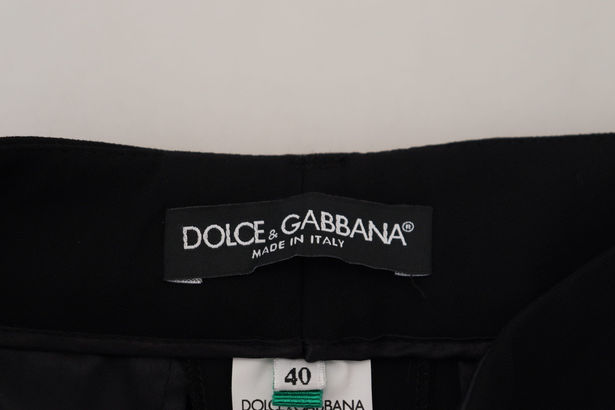 Dolce & Gabbana черни заострени дамски вълнени панталони