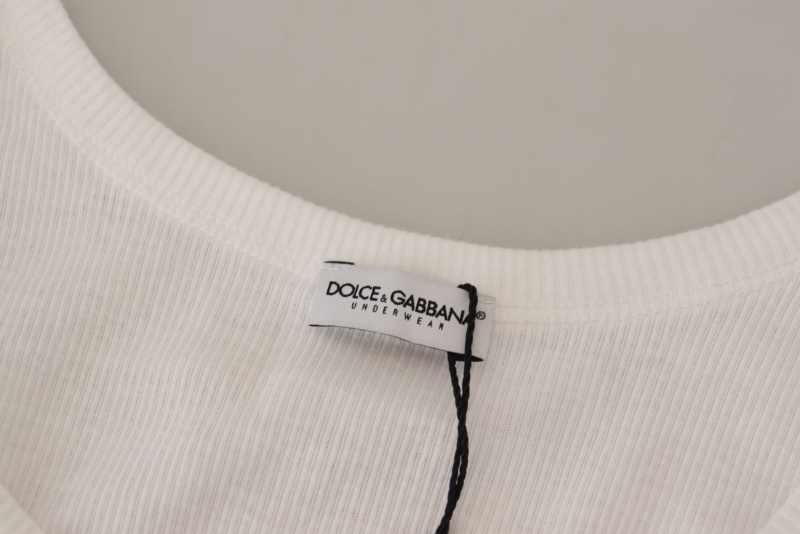 Dolce & Gabbana Памучна бяла тениска без ръкави