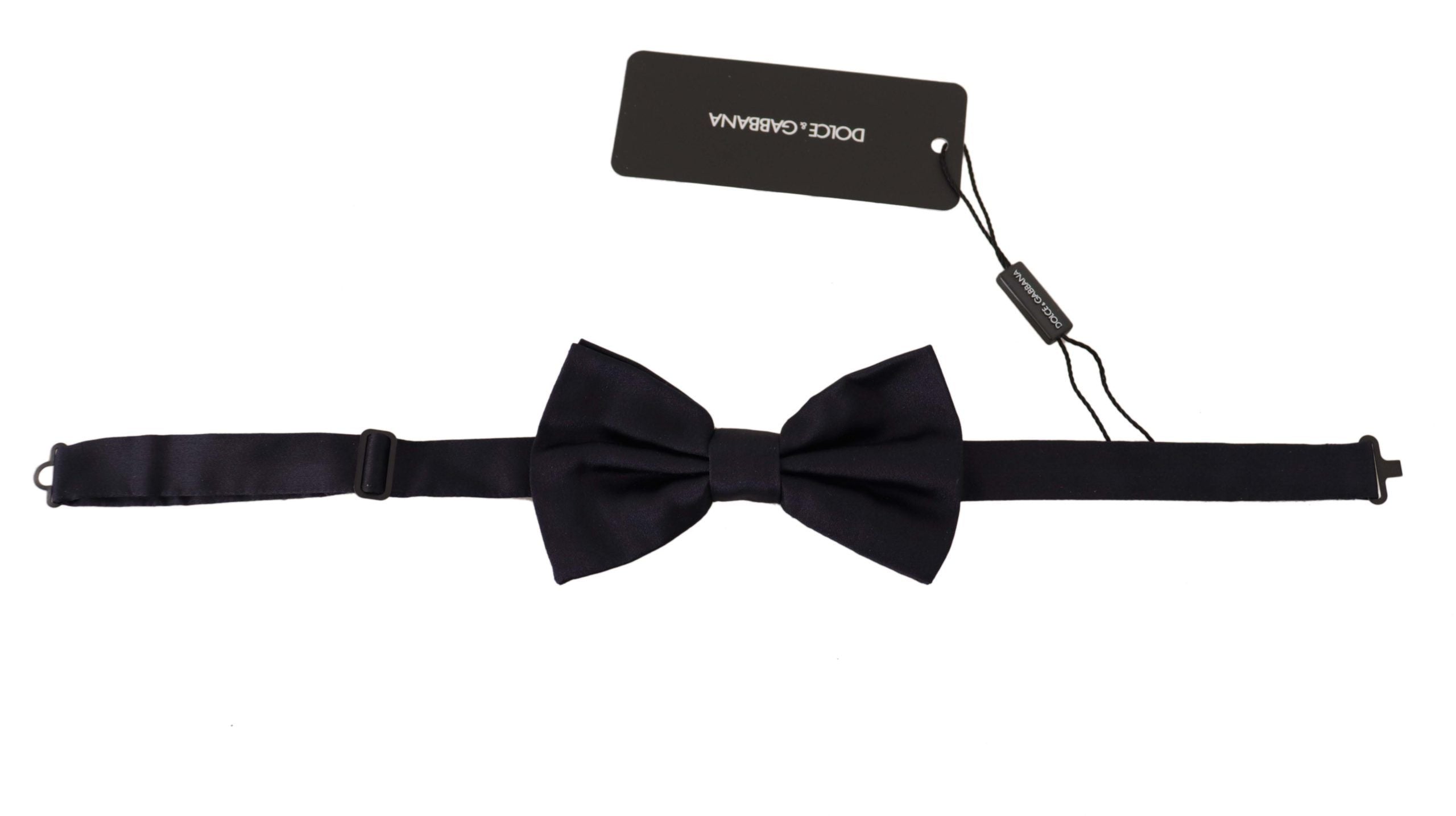 Dolce & Gabbana Blue 100% копринена вратовръзка Papillon с регулируема яка
