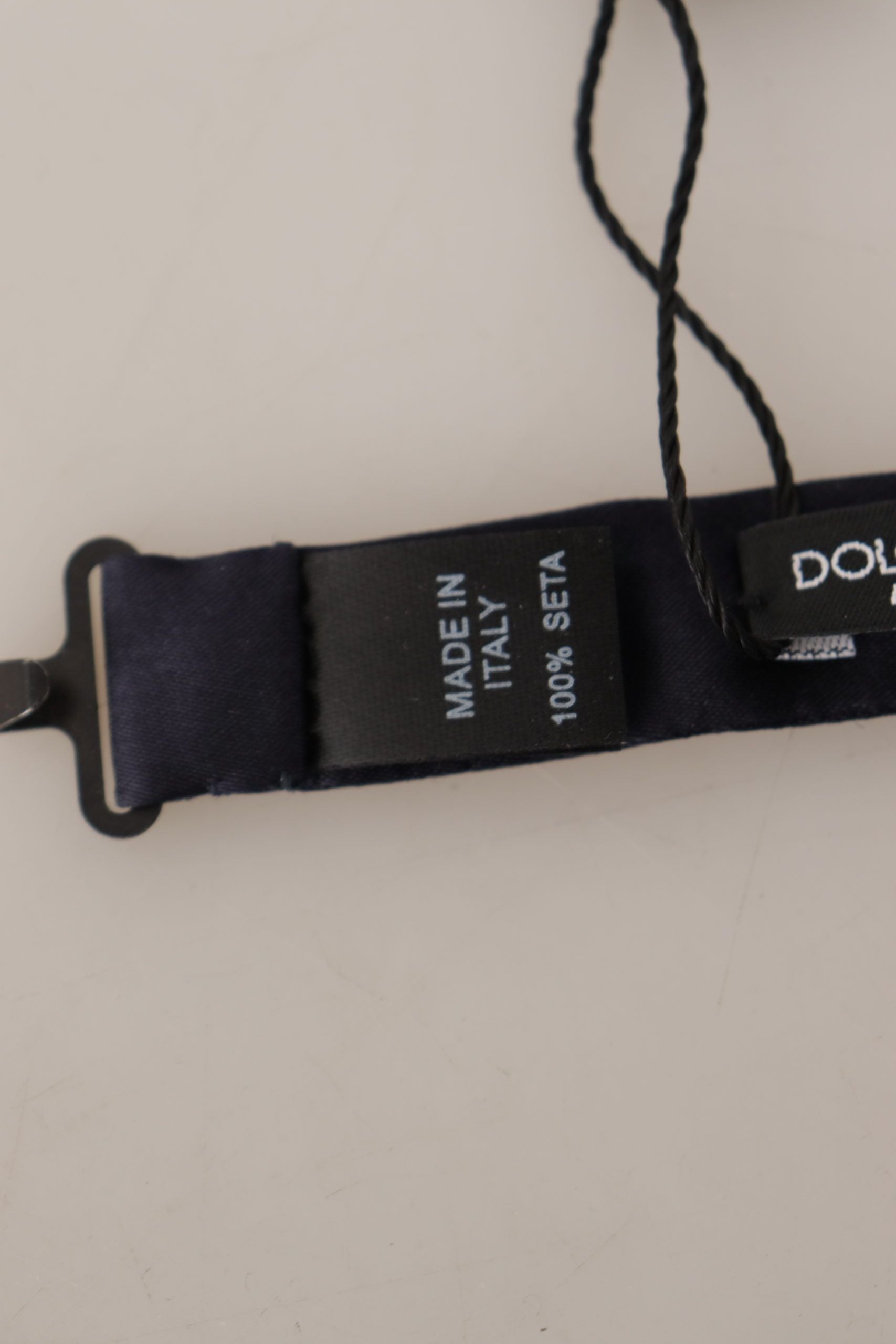 Dolce & Gabbana Blue 100% копринена вратовръзка Papillon с регулируема яка