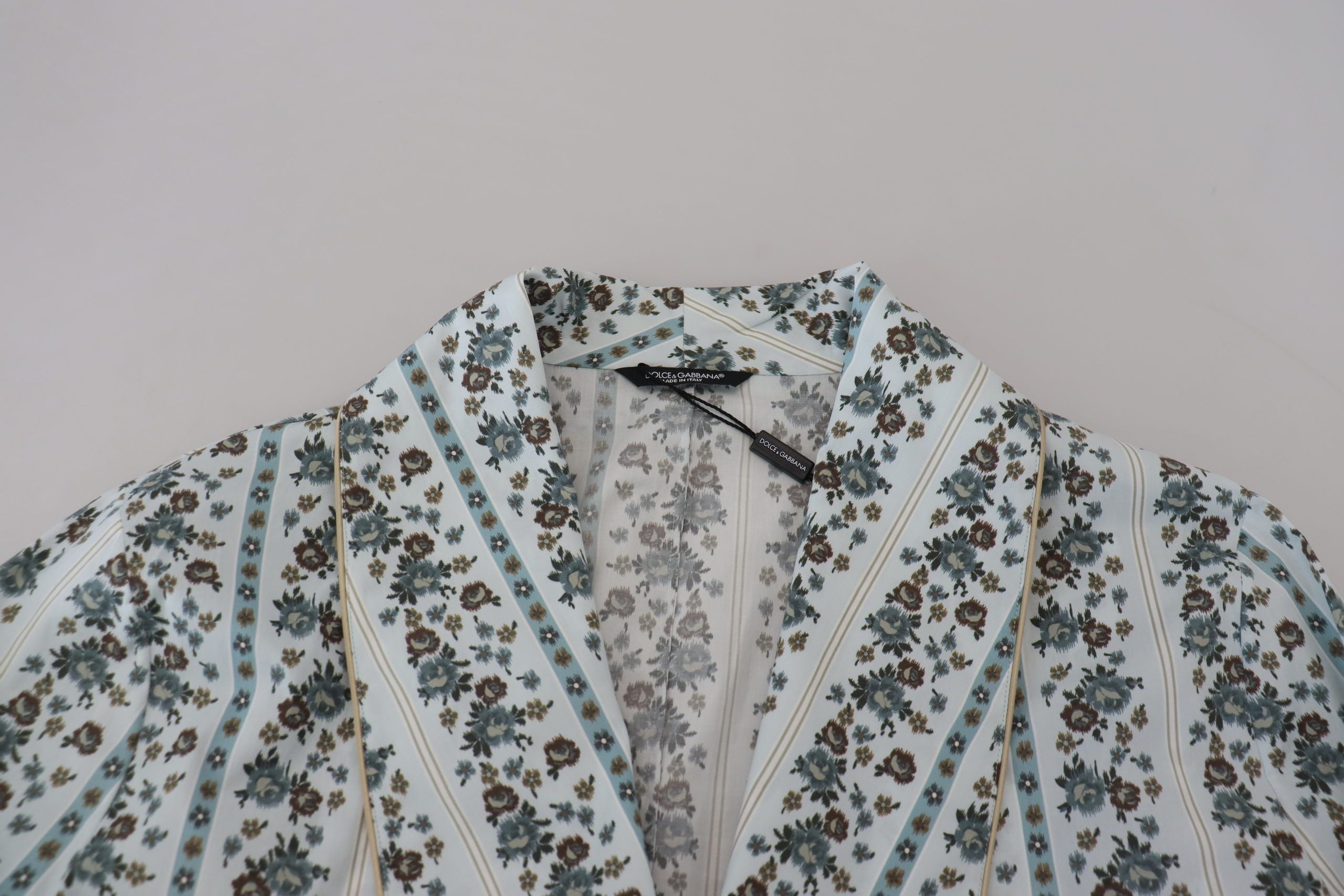 Dolce & Gabbana Синьо флорално памучно яке