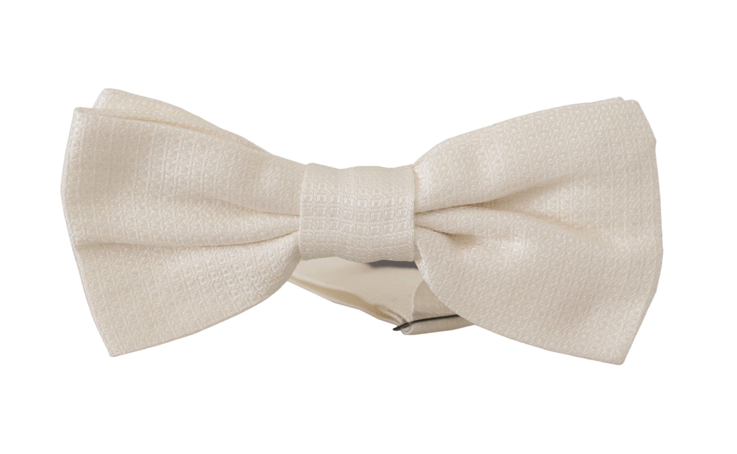 Dolce & Gabbana Off White Pattern Tie Papillon с регулиращо се деколте