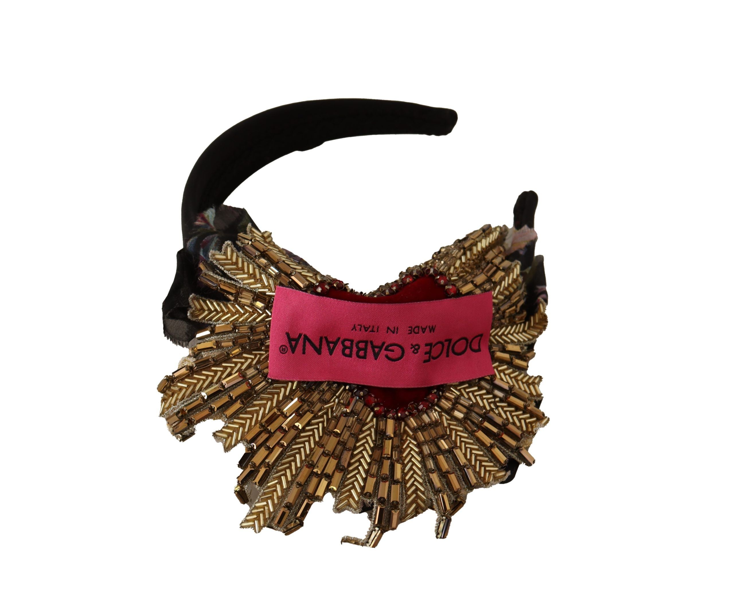 Dolce & Gabbana Regal Gold Silk Diadem Headband