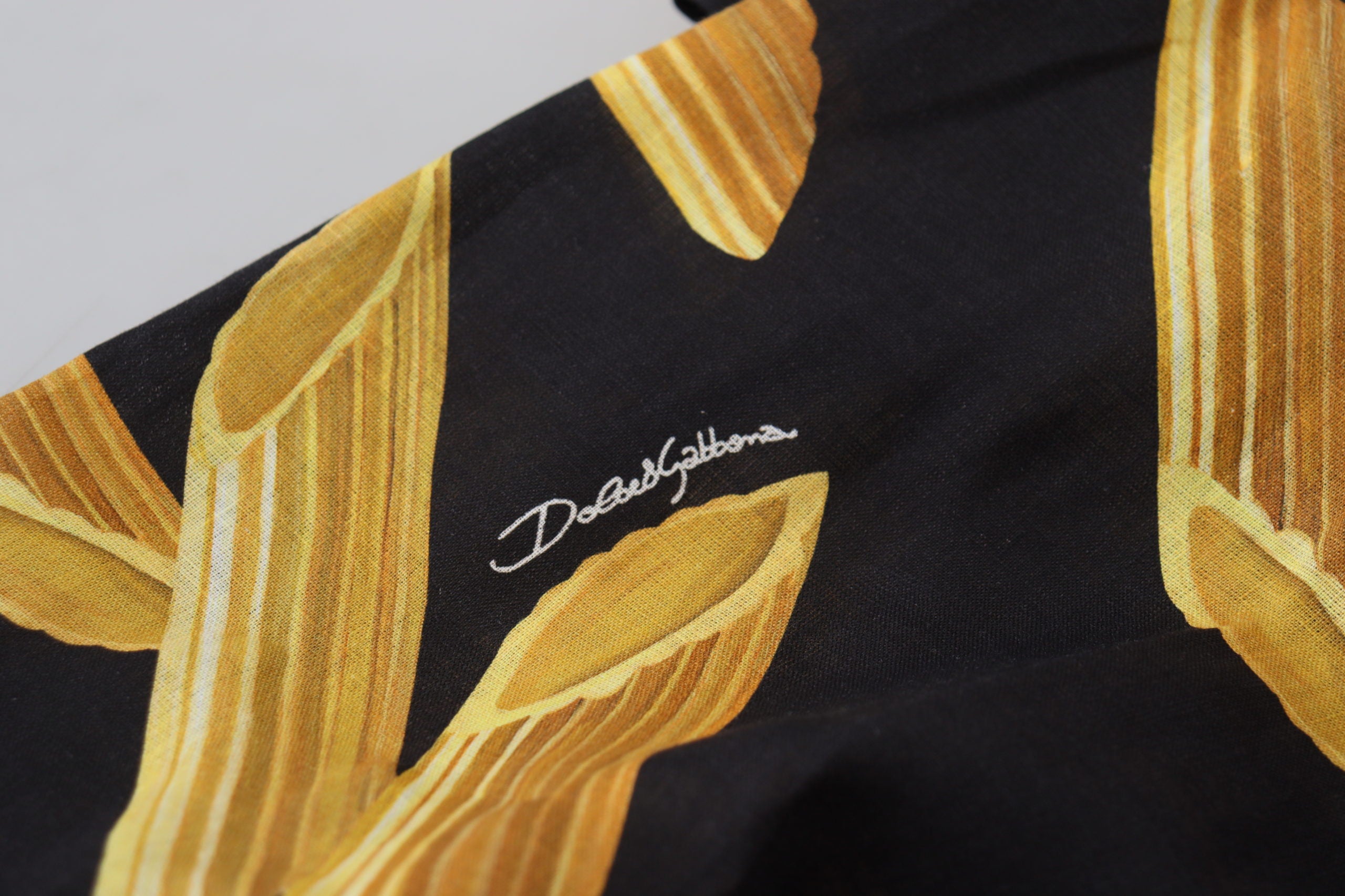 Dolce & Gabbana черна ежедневна ленена риза Penne Rigate