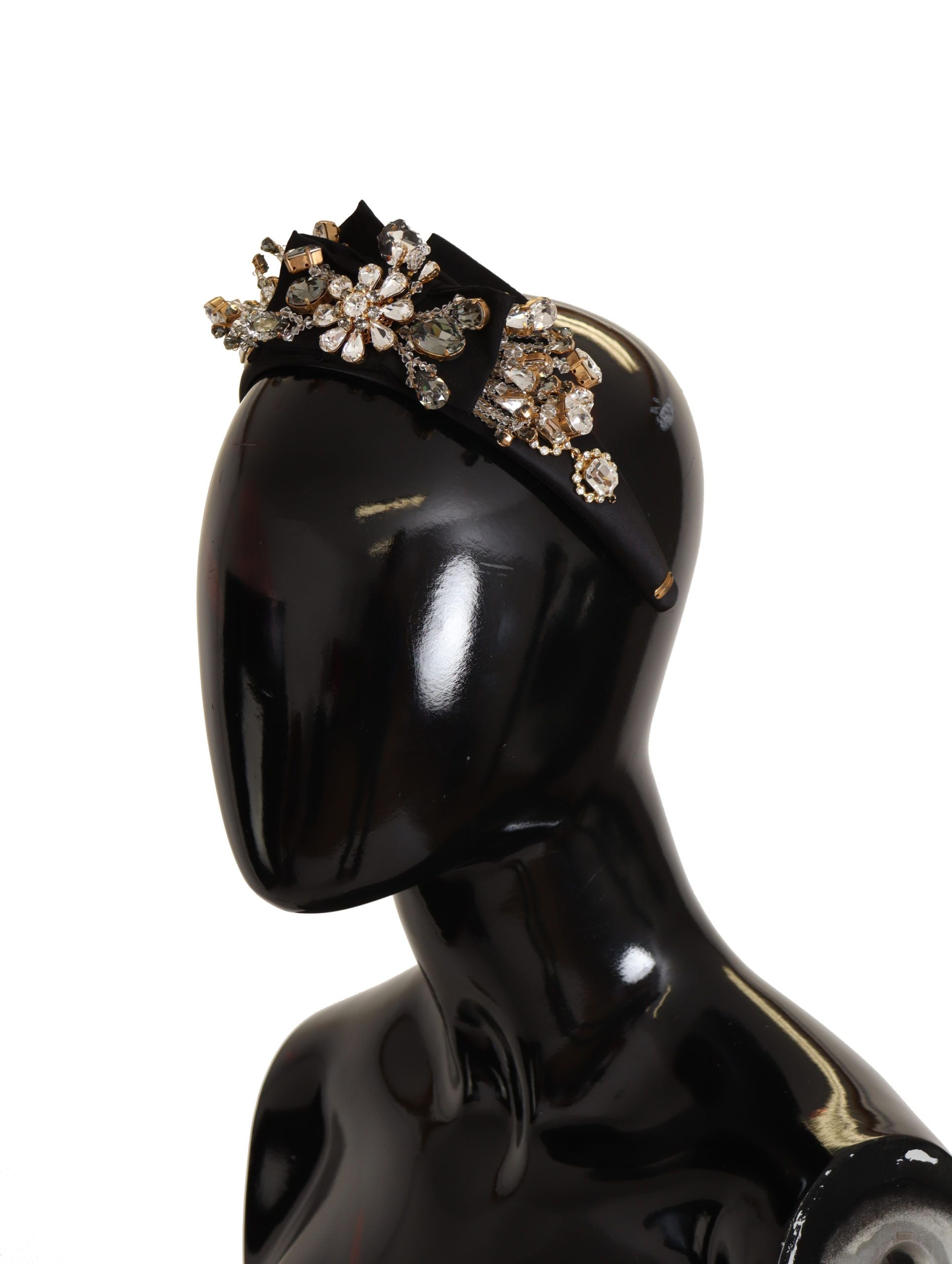 Dolce & Gabbana Elegant Crystal Embellished Silk Diadem