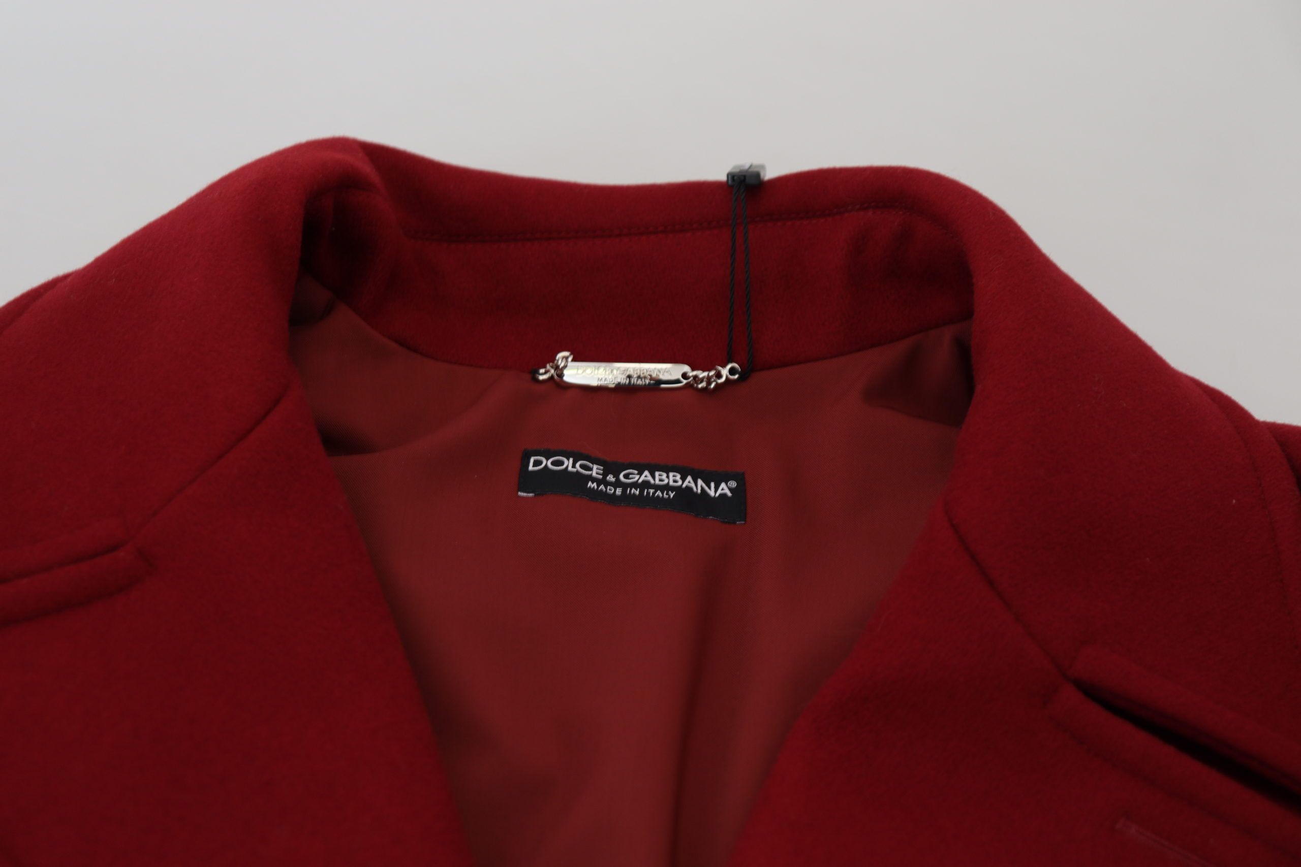 Червено вълнено яке с двуредно палто Dolce & Gabbana