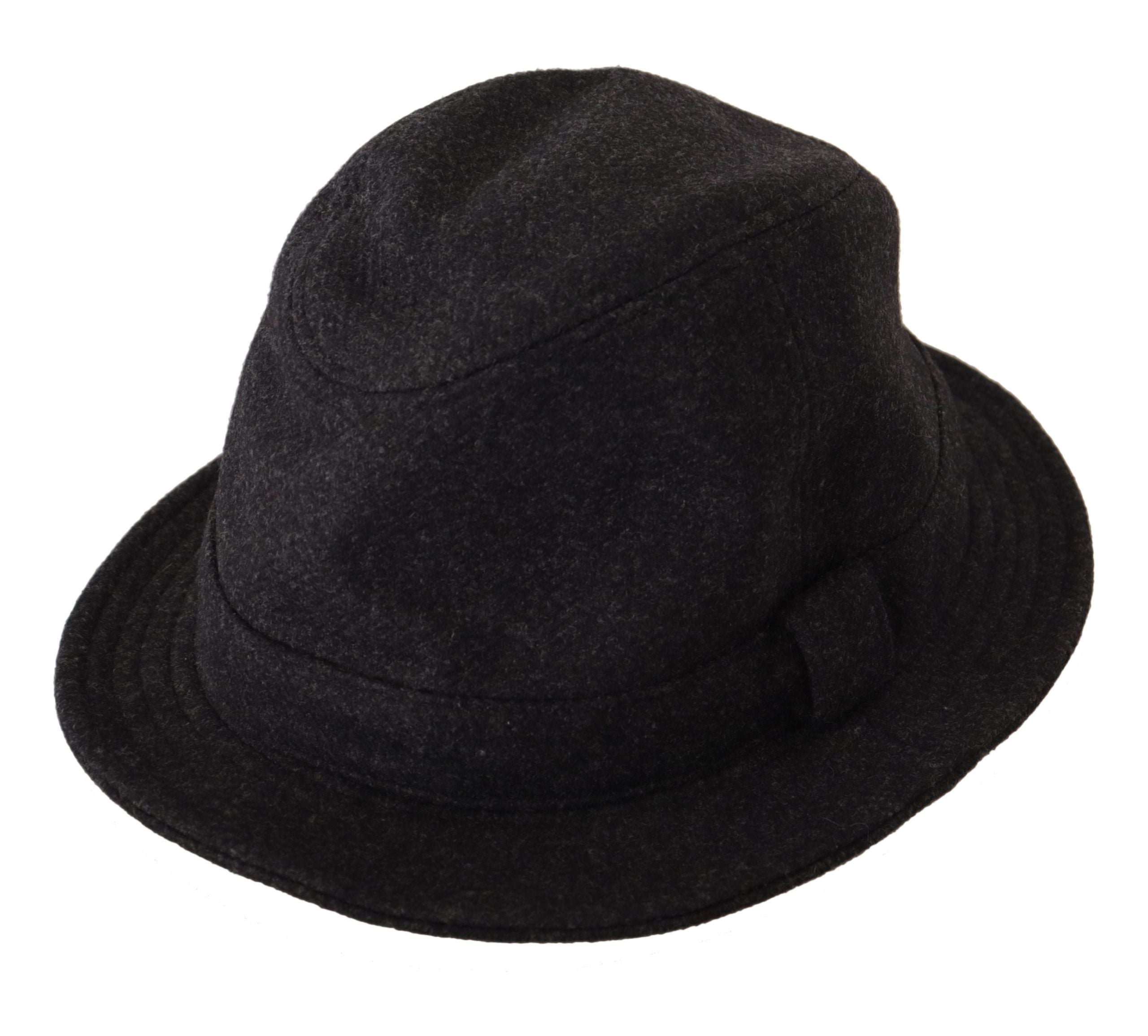 Dolce & Gabbana Сива необработена вълнена шапка Fedora Trilby Cappello