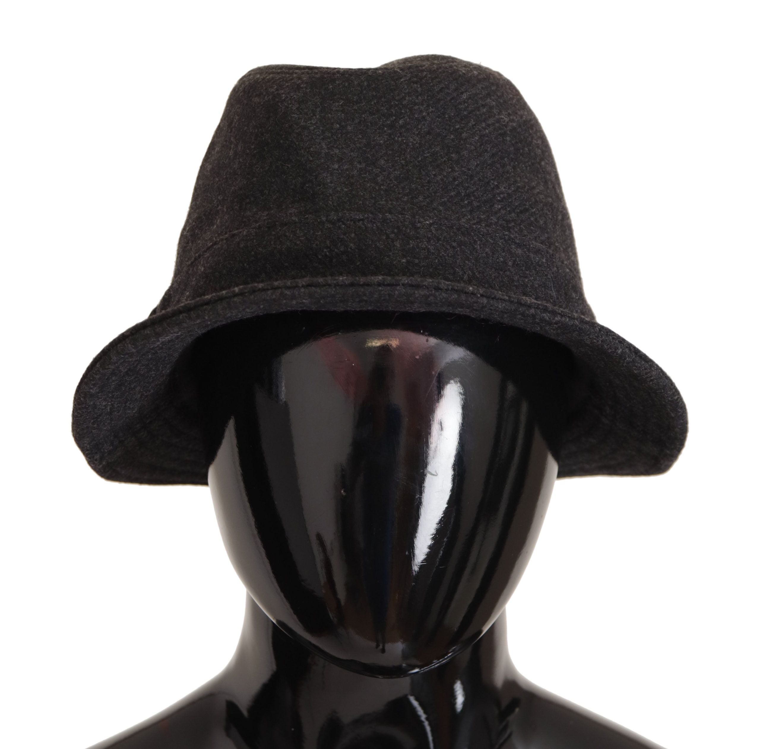 Dolce & Gabbana Сива необработена вълнена шапка Fedora Trilby Cappello