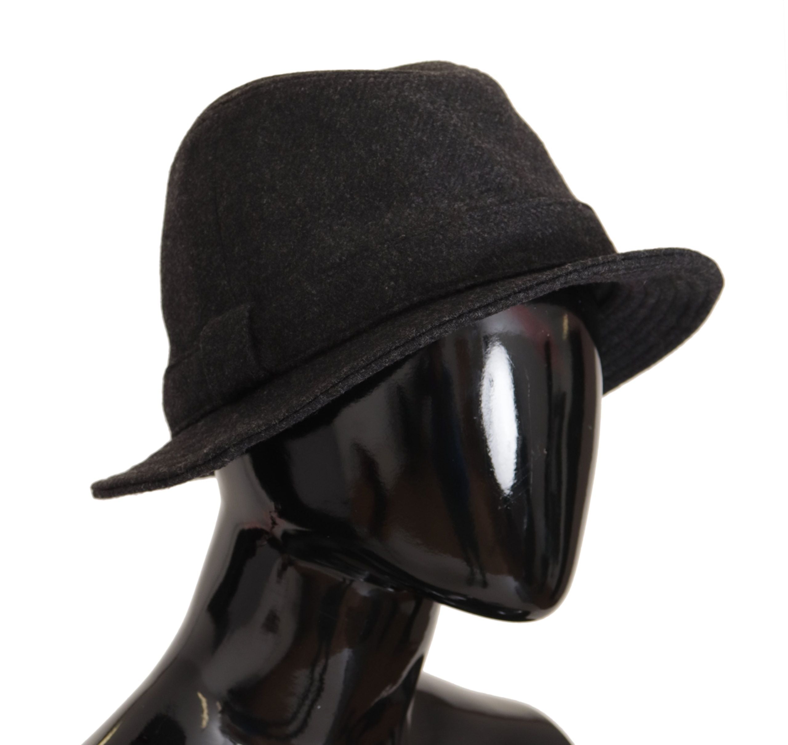 Dolce & Gabbana Сива необработена вълнена шапка Fedora Trilby Cappello
