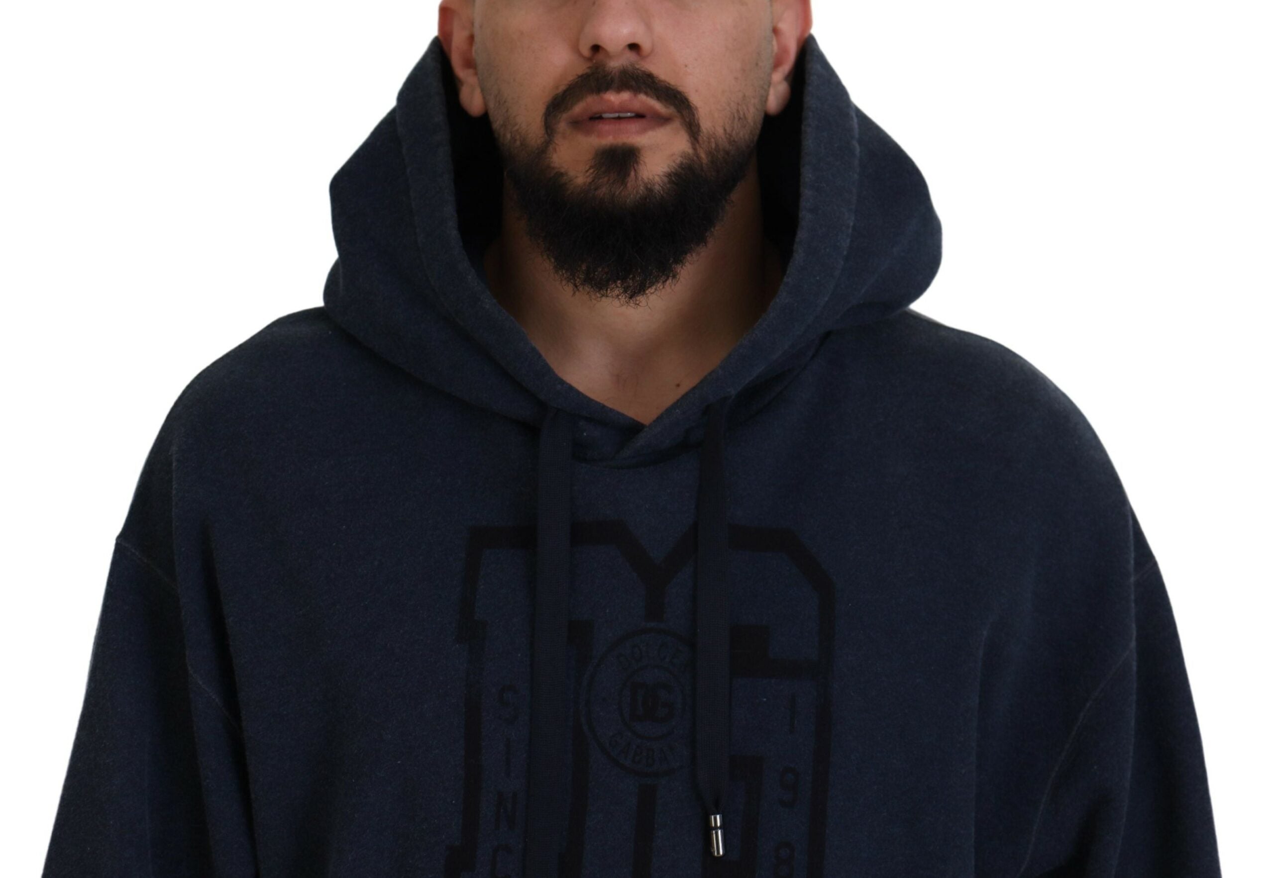 Dolce & Gabbana Elegant Dark Blue Cotton Pullover Sweater