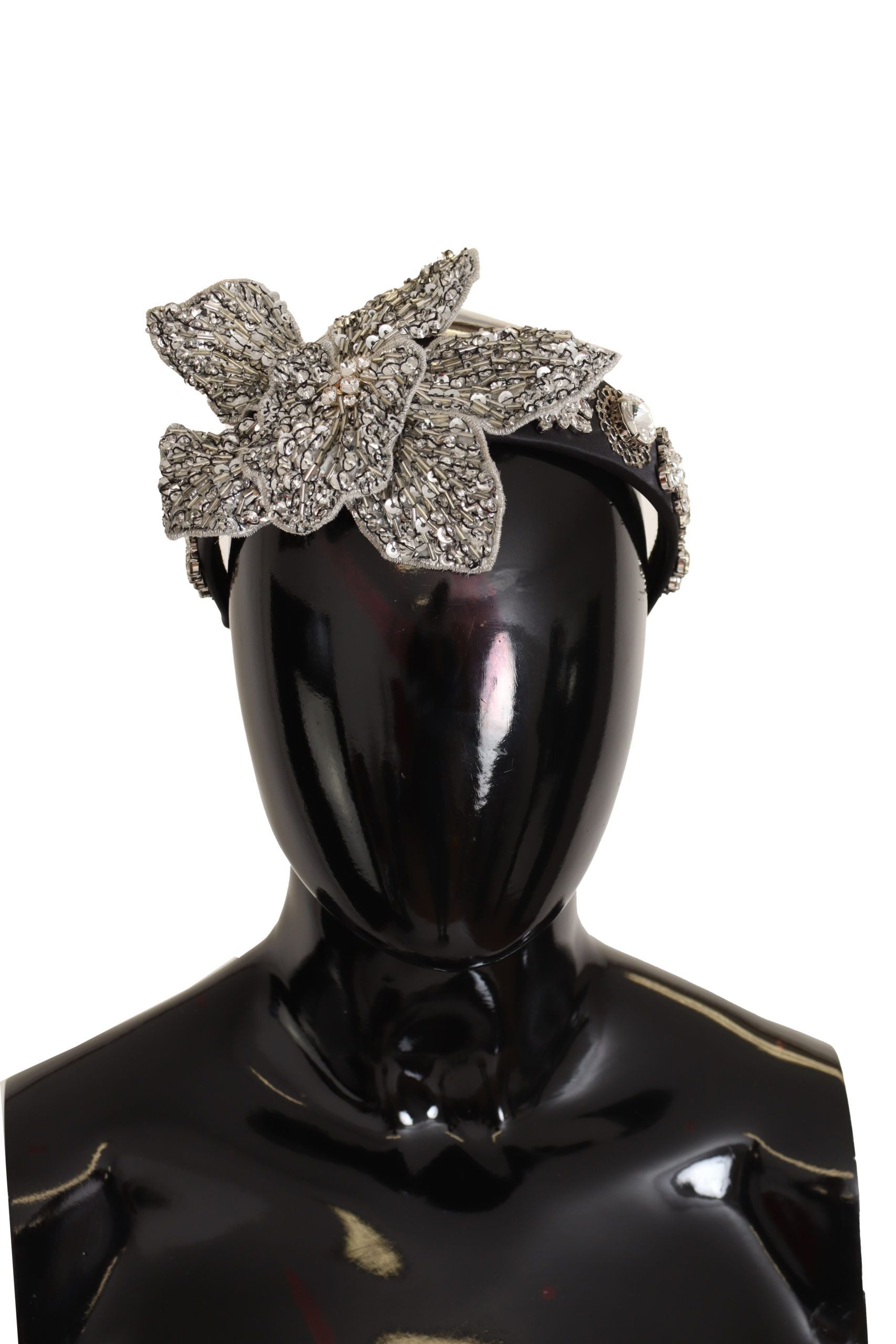 Dolce & Gabbana Elegant Crystal Diadem Headband - Chic Black