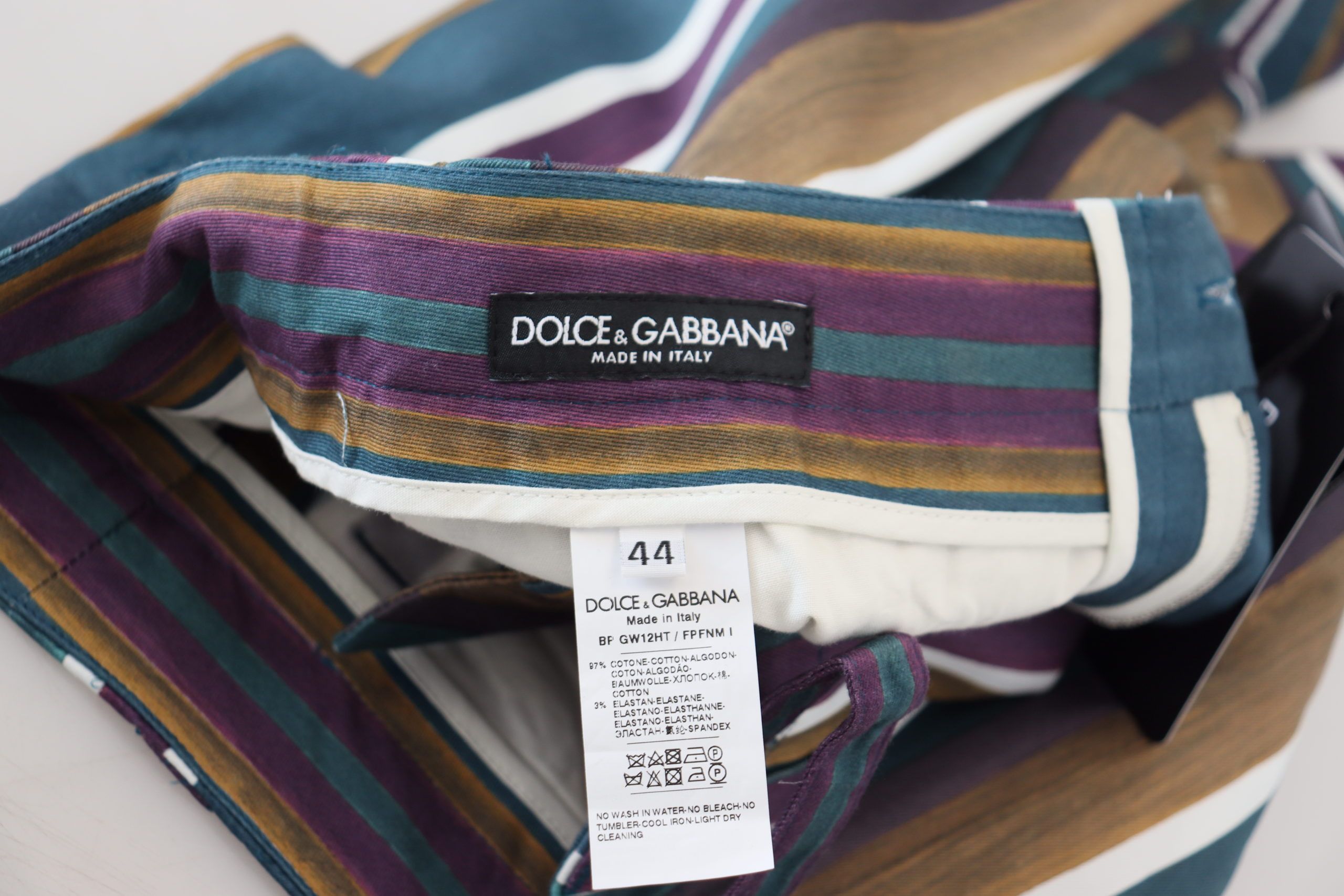 Чинос къси панталони Dolce & Gabbana Chic Multicolor - Regular Fit