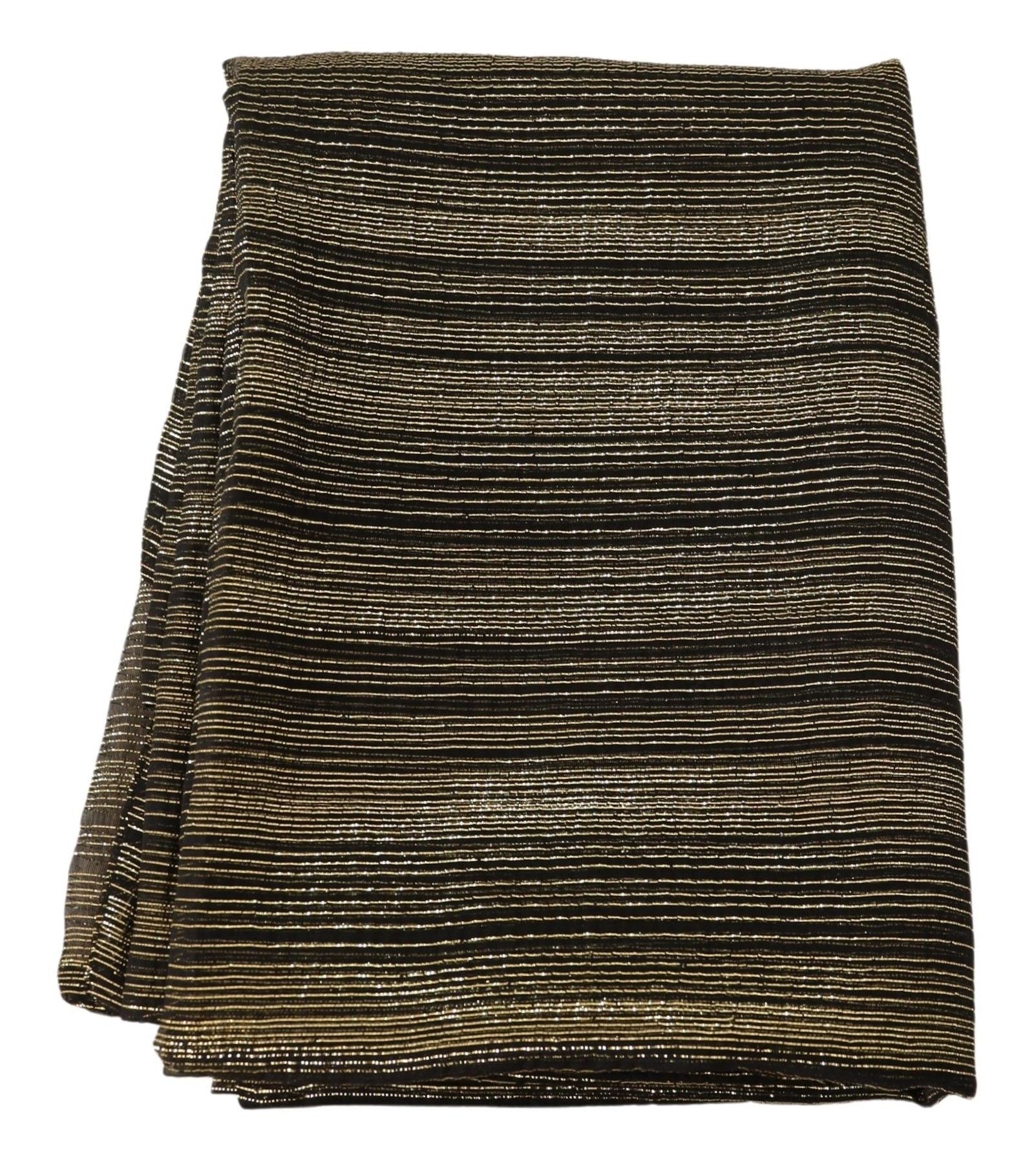 Dolce & Gabbana Metallic Gold Silk Stretch Shal Wrap Scarf