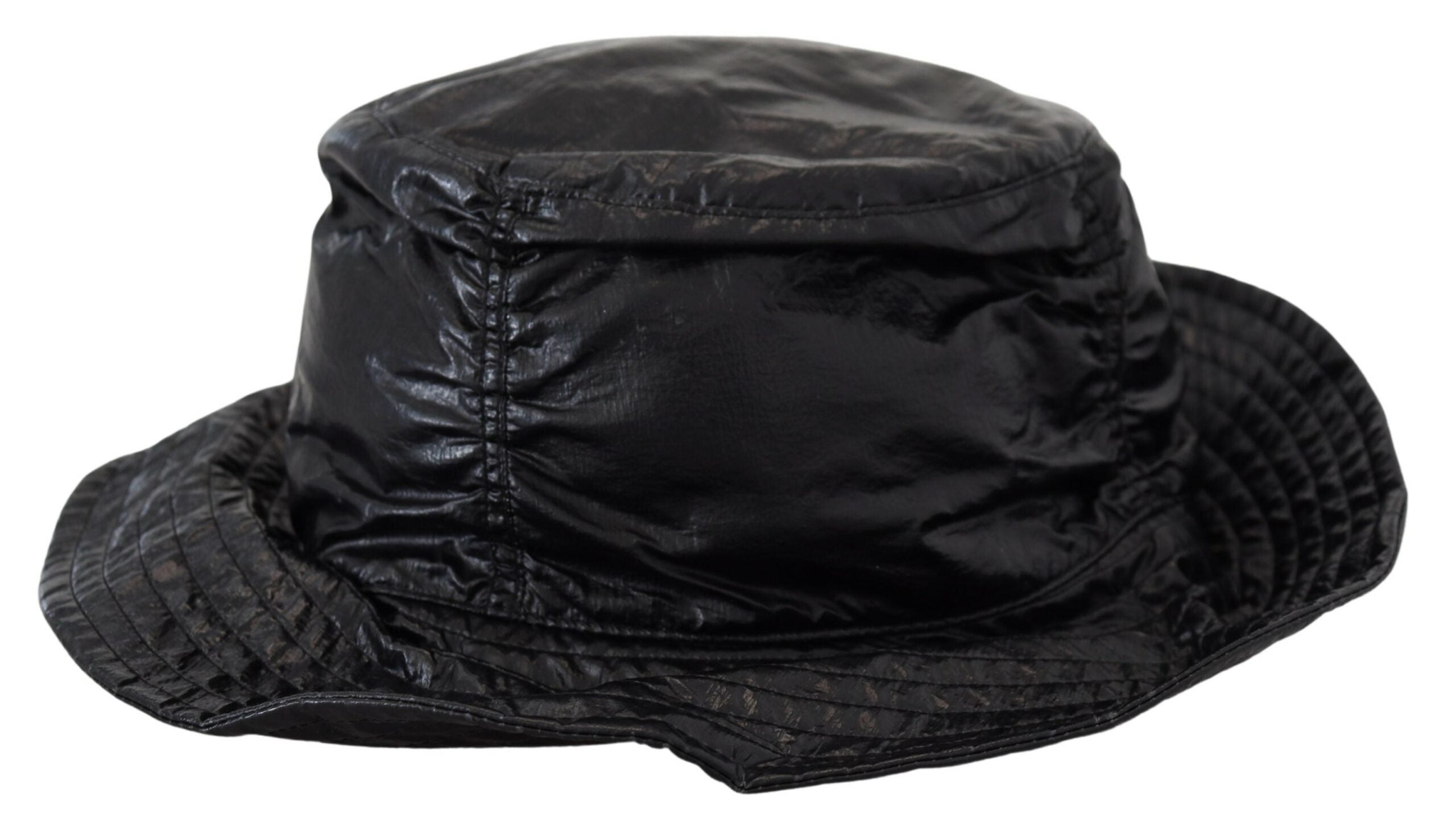 Dolce & Gabbana Sleek Black Bucket Cap with Logo Detail