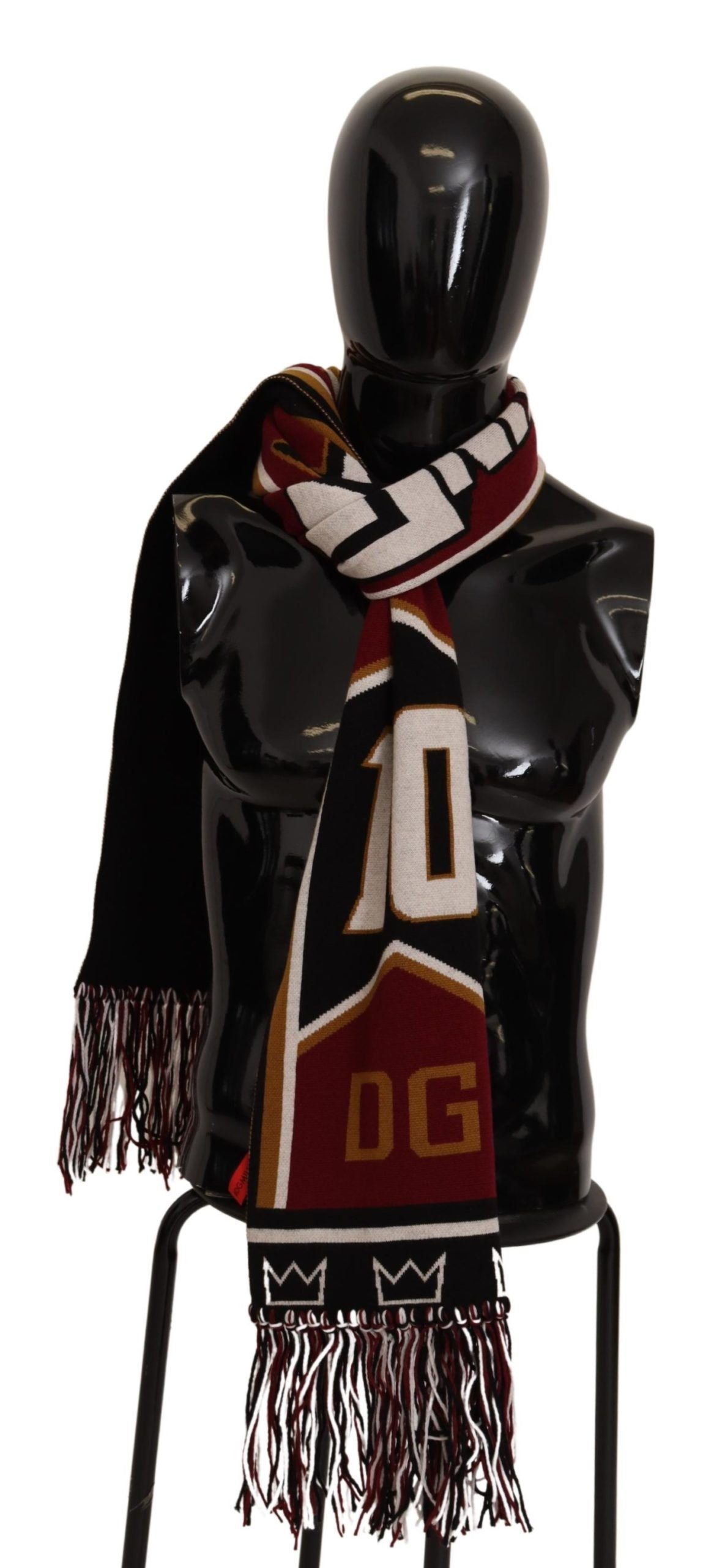 Многоцветен вълнен плетен шал Dolce & Gabbana DG King Shawl Wrap Wrap