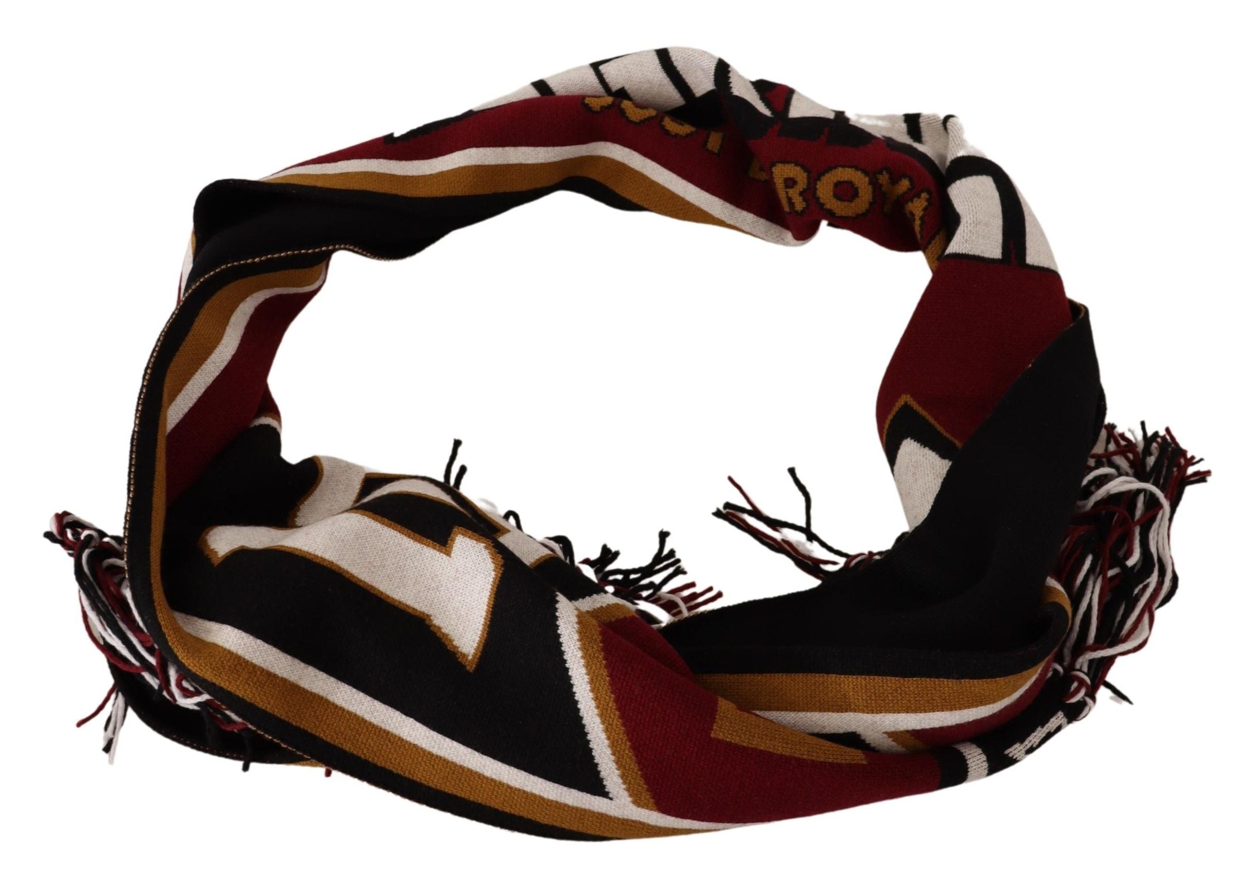 Многоцветен вълнен плетен шал Dolce & Gabbana DG King Shawl Wrap Wrap