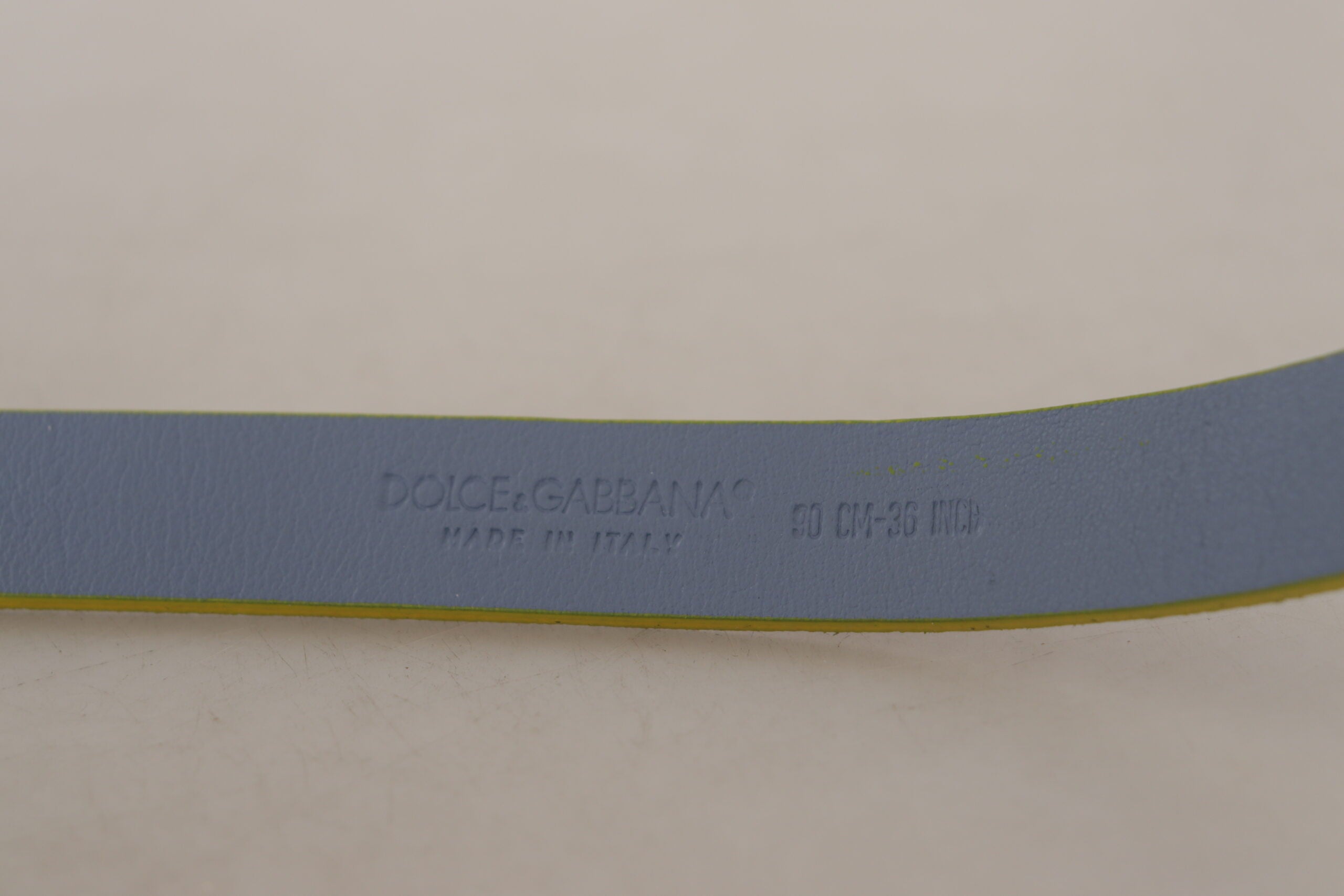 Dolce & Gabbana Elegant Suede Belt with Engraved Buckle