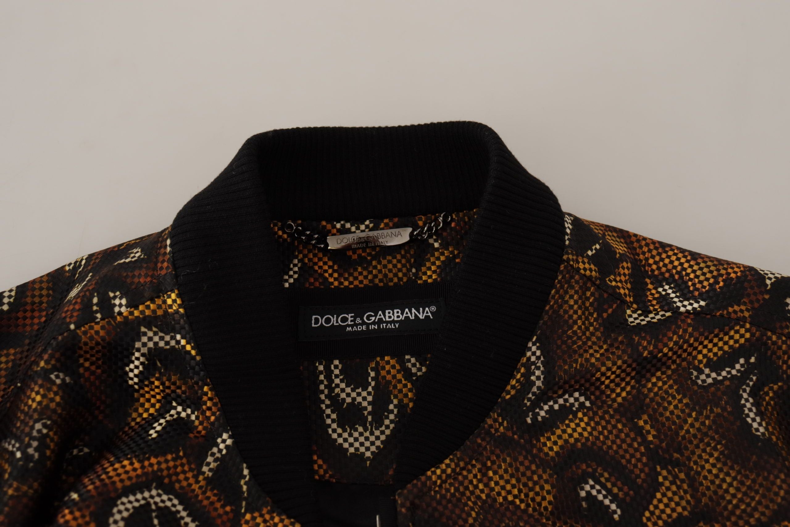 Dolce & Gabbana Кафяво яке с цип и блузон с пера