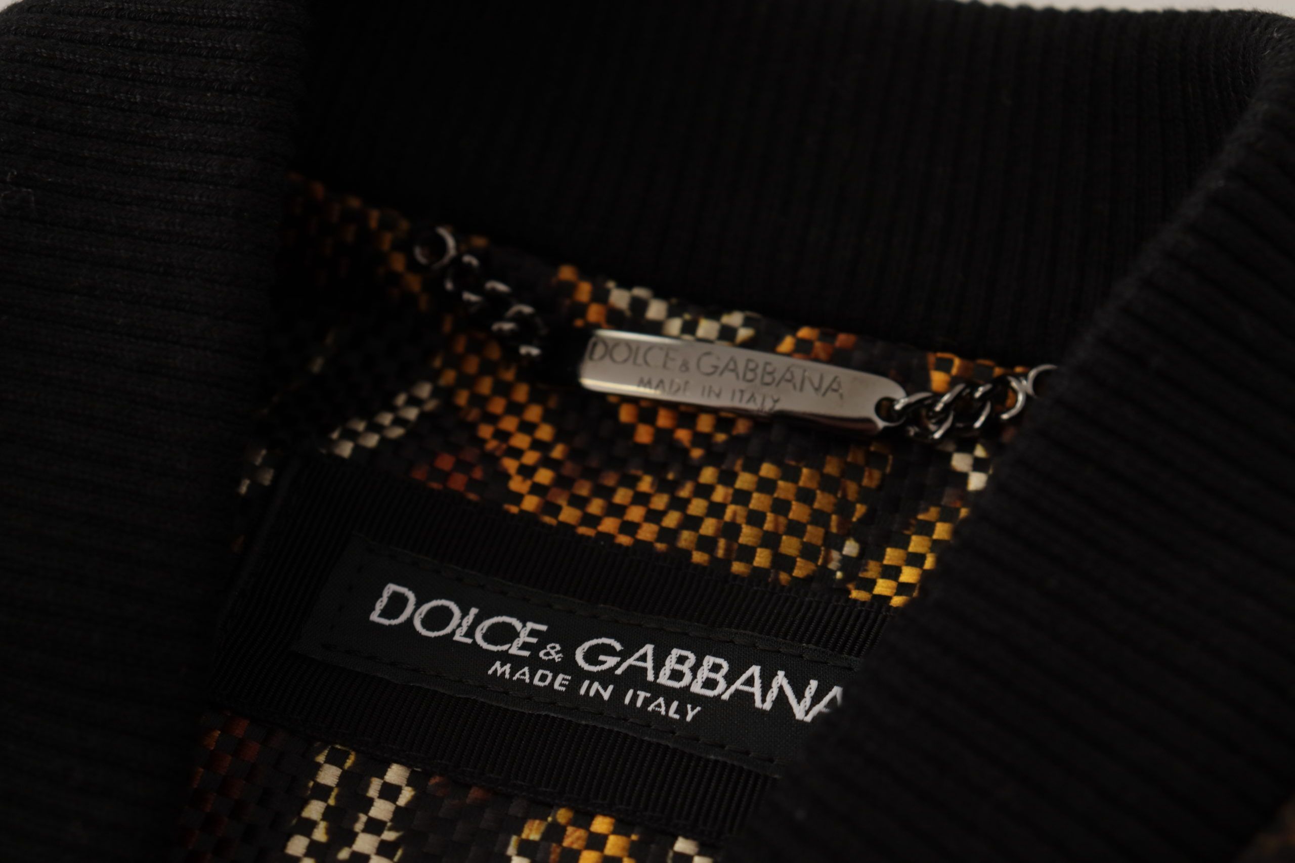 Dolce & Gabbana Кафяво яке с цип и блузон с пера