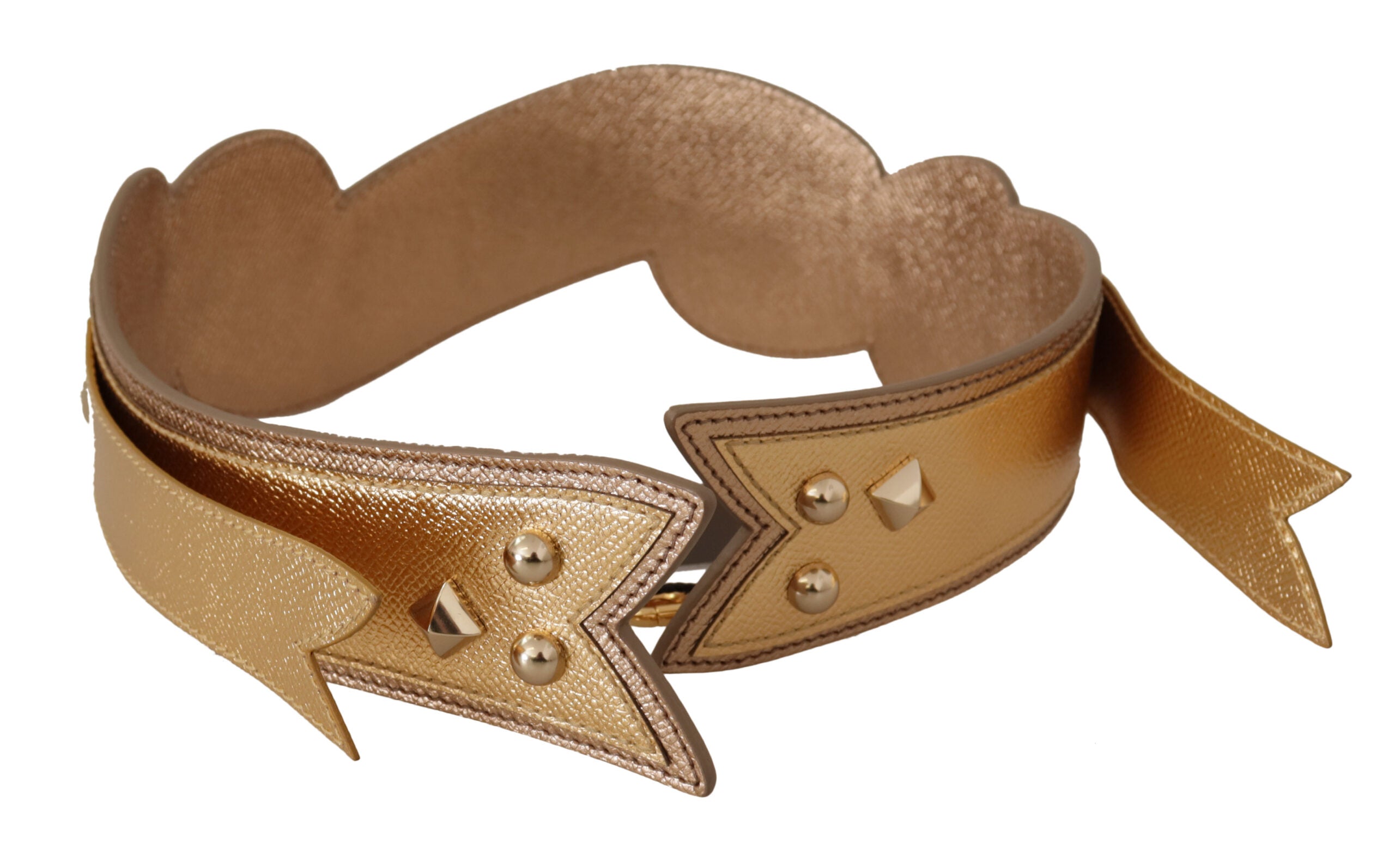 Dolce & Gabbana Elegant Gold Leather Shoulder Strap
