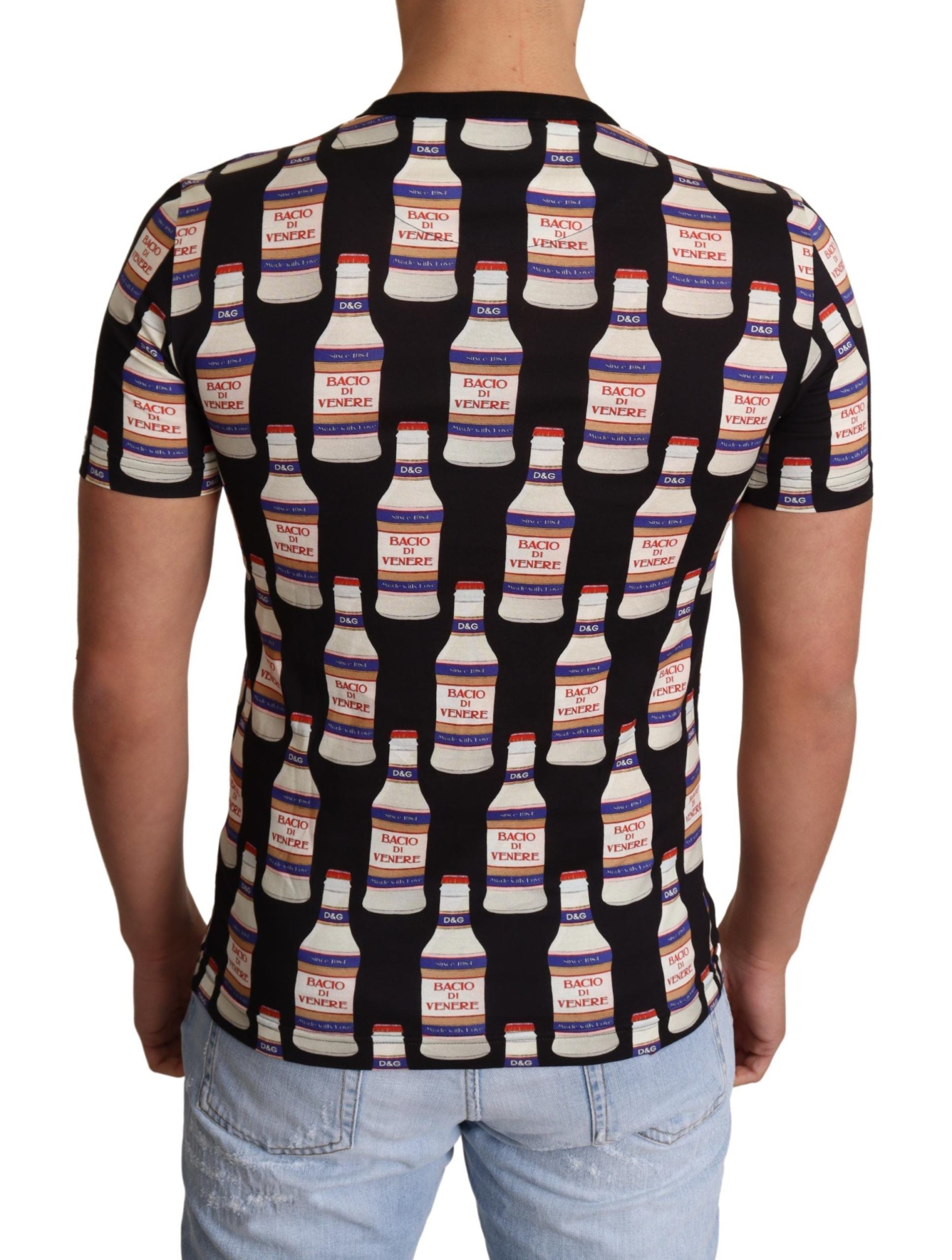 Тениска Dolce & Gabbana Blue Bottle Motive Crewneck