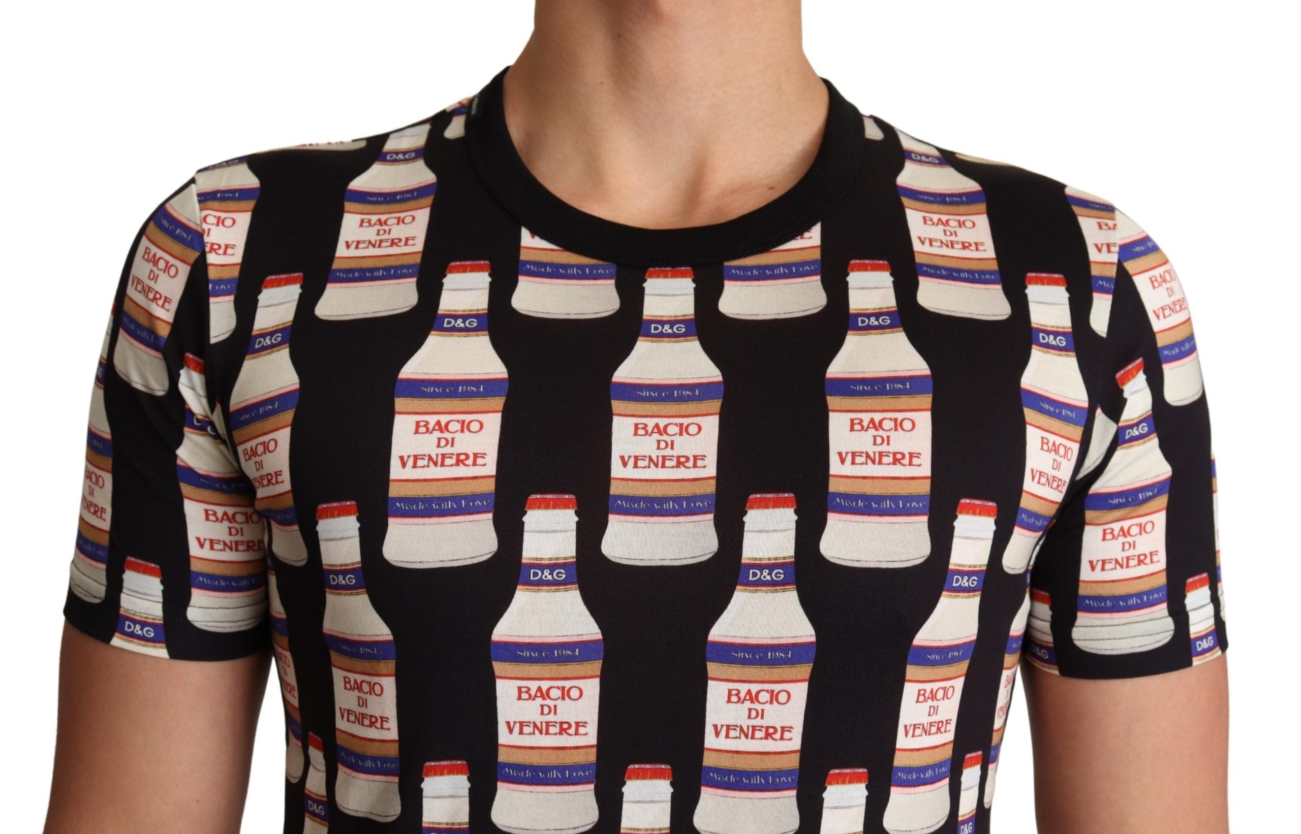 Тениска Dolce & Gabbana Blue Bottle Motive Crewneck