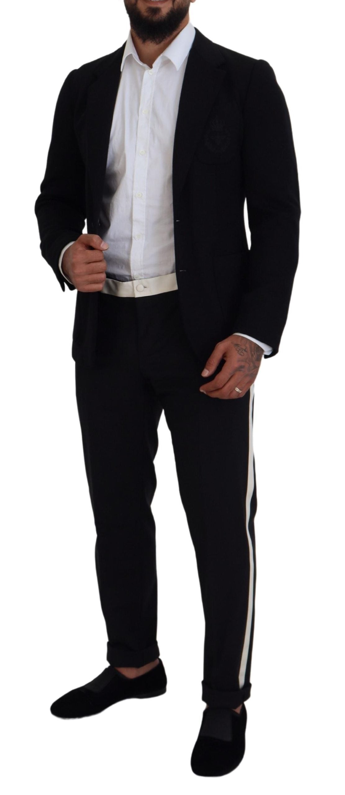 Елегантен едноредов черен вълнен блейзър Dolce & Gabbana