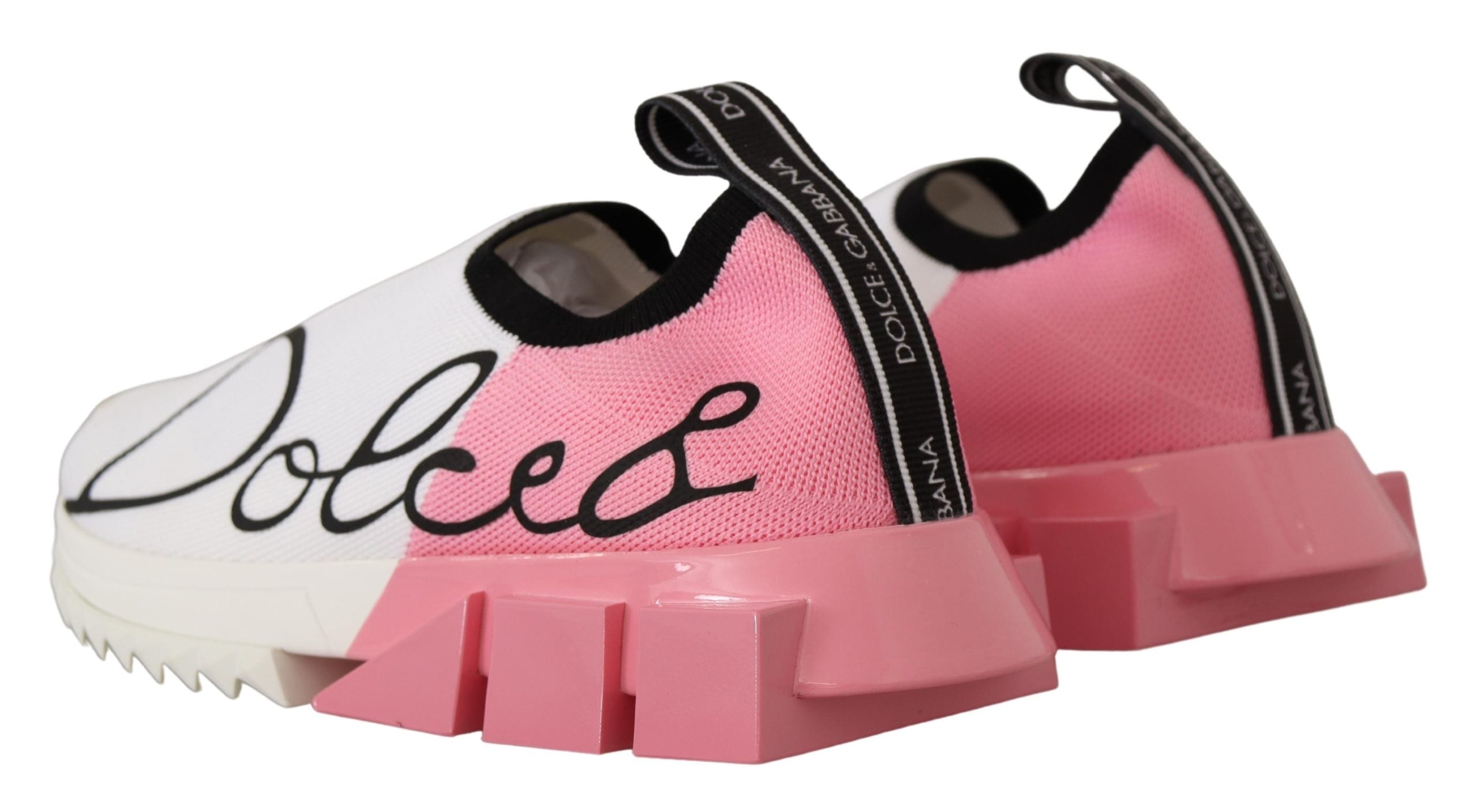 Дамски маратонки Dolce & Gabbana Pink White Logo Sorrento