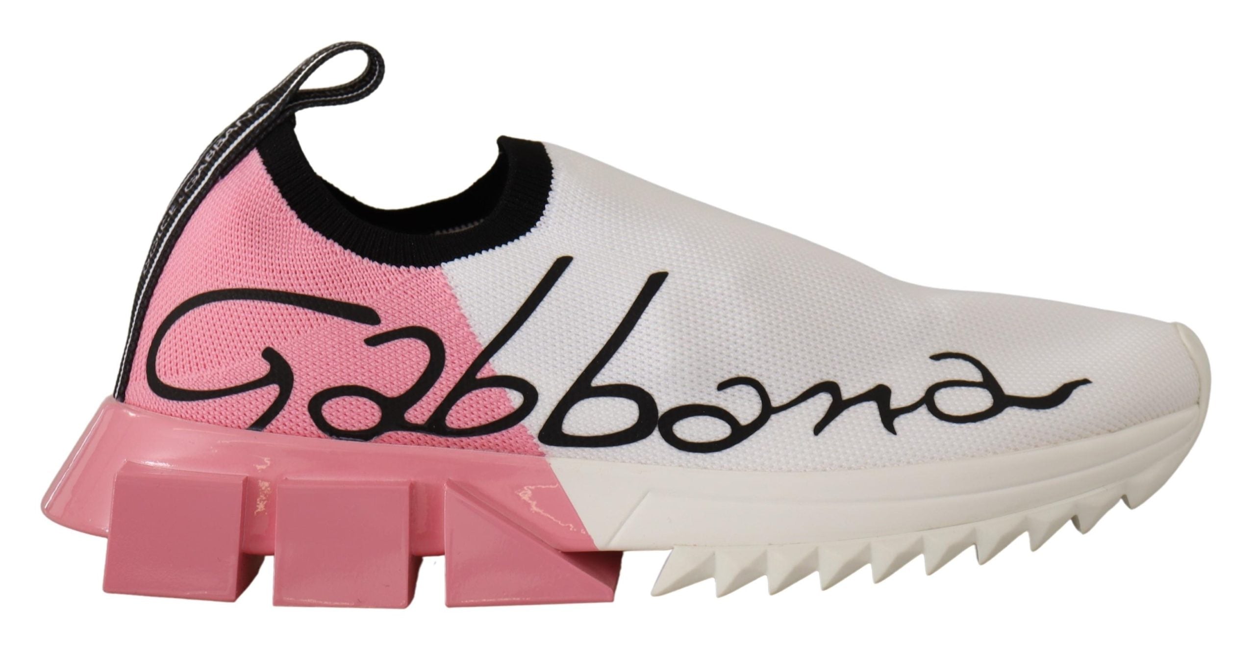 Дамски маратонки Dolce & Gabbana Pink White Logo Sorrento