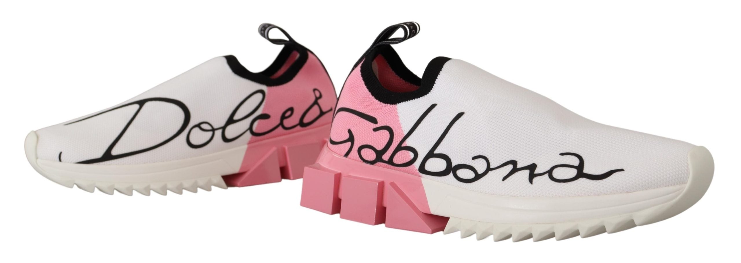 Дамски маратонки Dolce & Gabbana Pink White Logo Sorrento