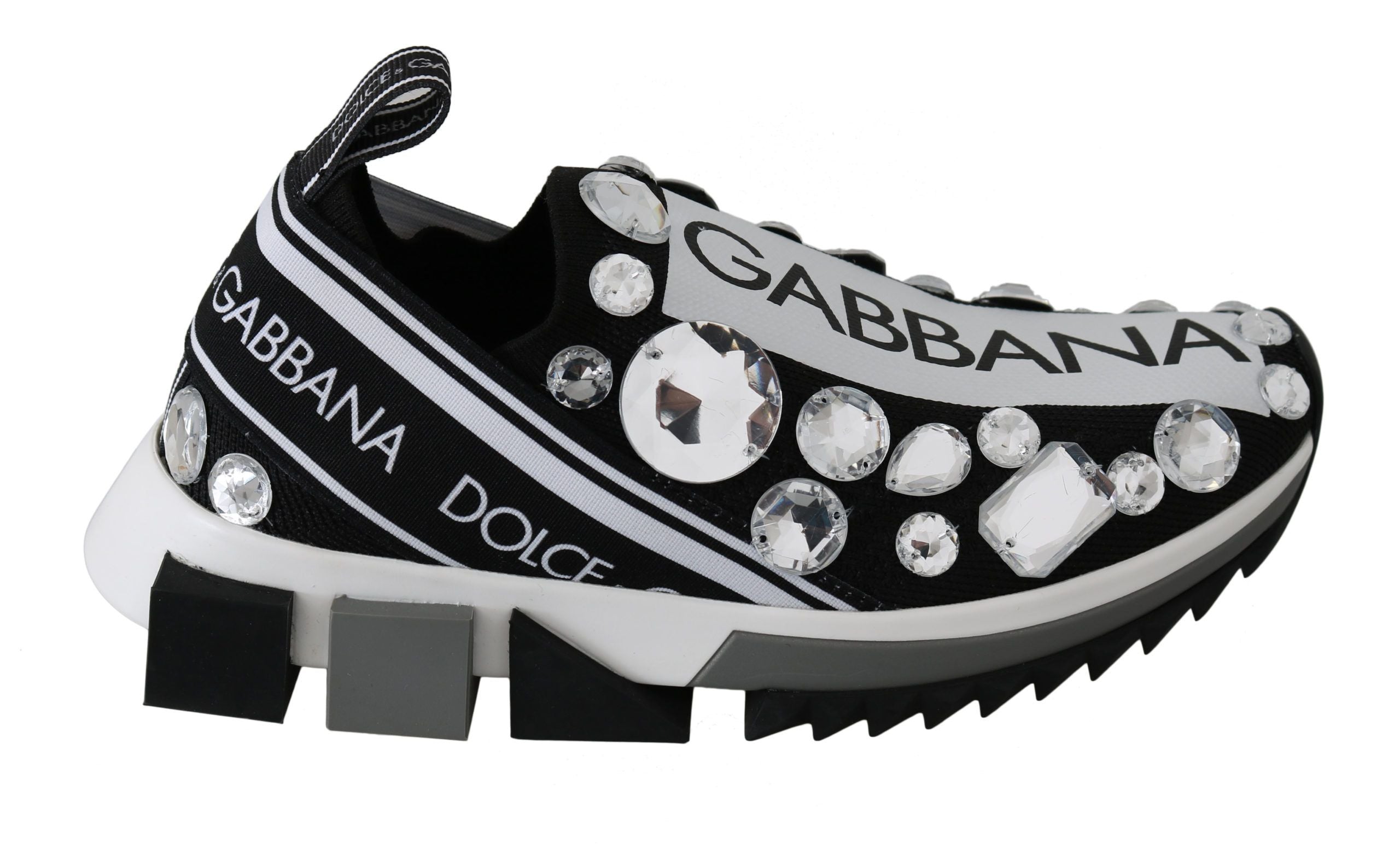 Дамски кецове Dolce & Gabbana Black White Crystal