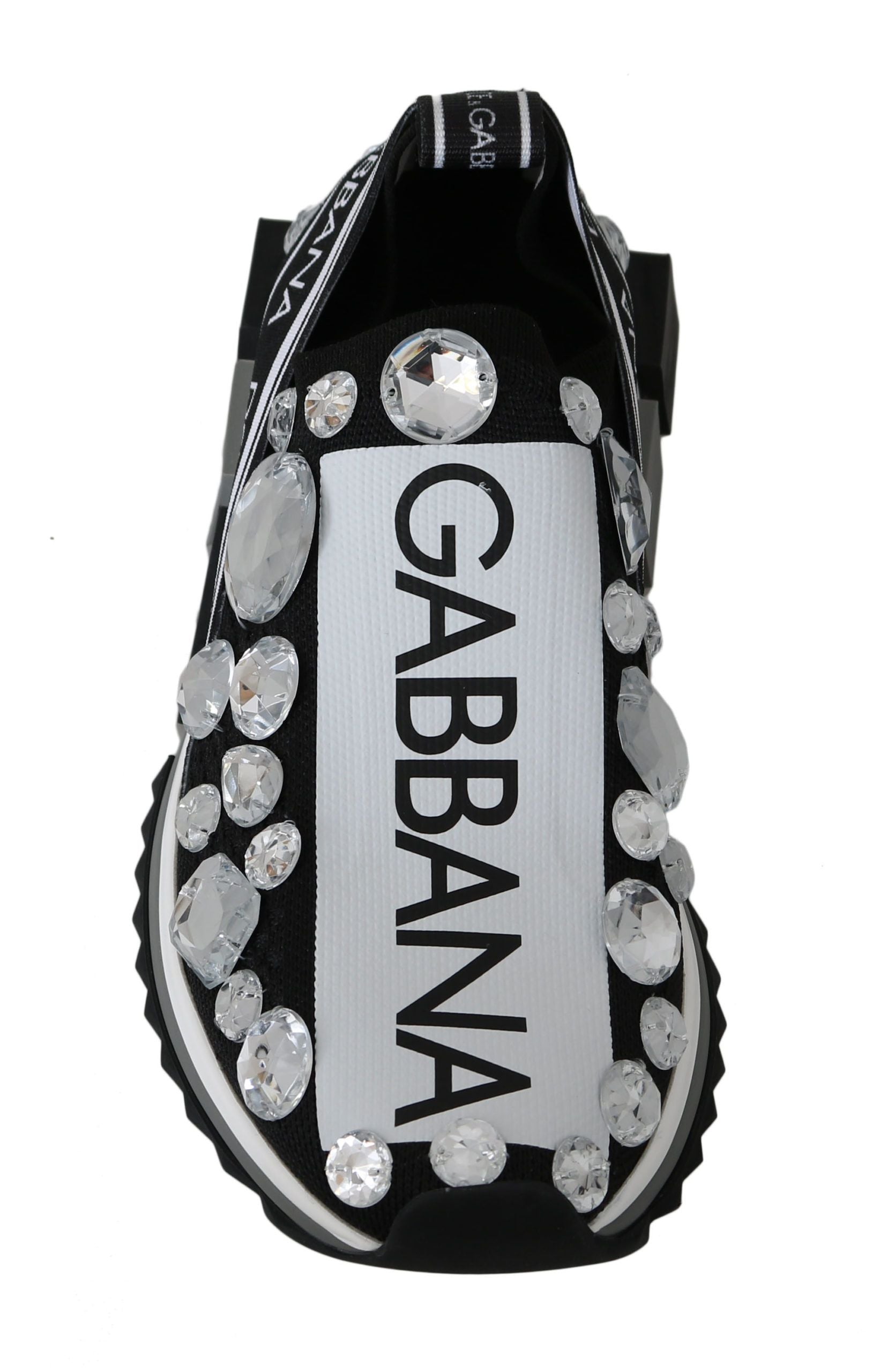 Дамски кецове Dolce & Gabbana Black White Crystal