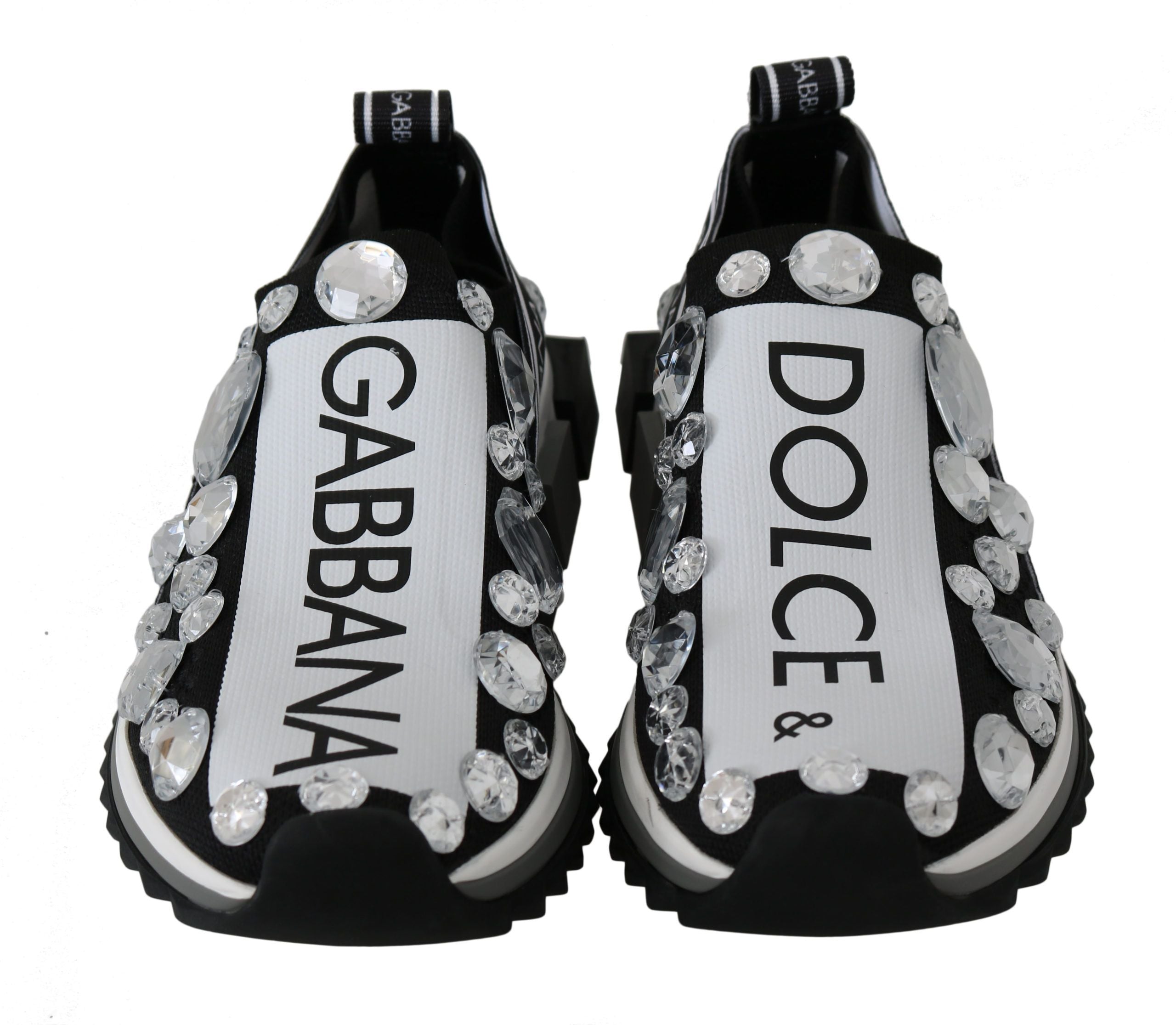 Дамски кецове Dolce & Gabbana Black White Crystal