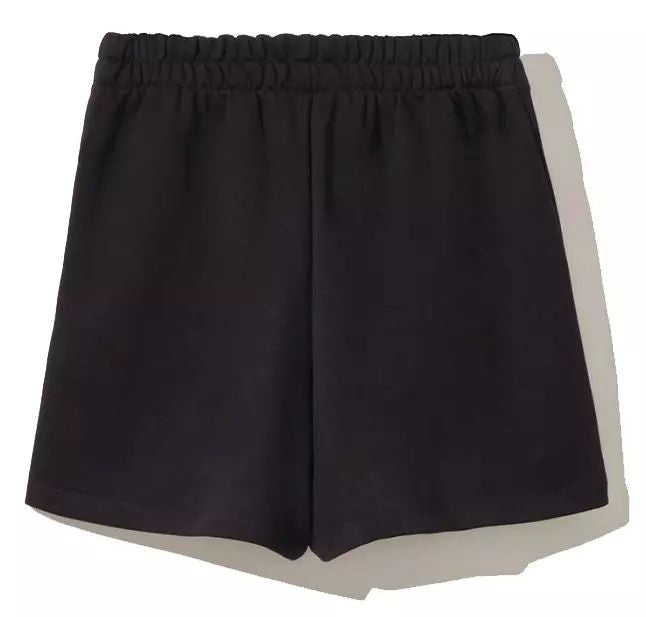 Comme Des Fuckdown Chic Black Cotton Shorts with Side Pockets