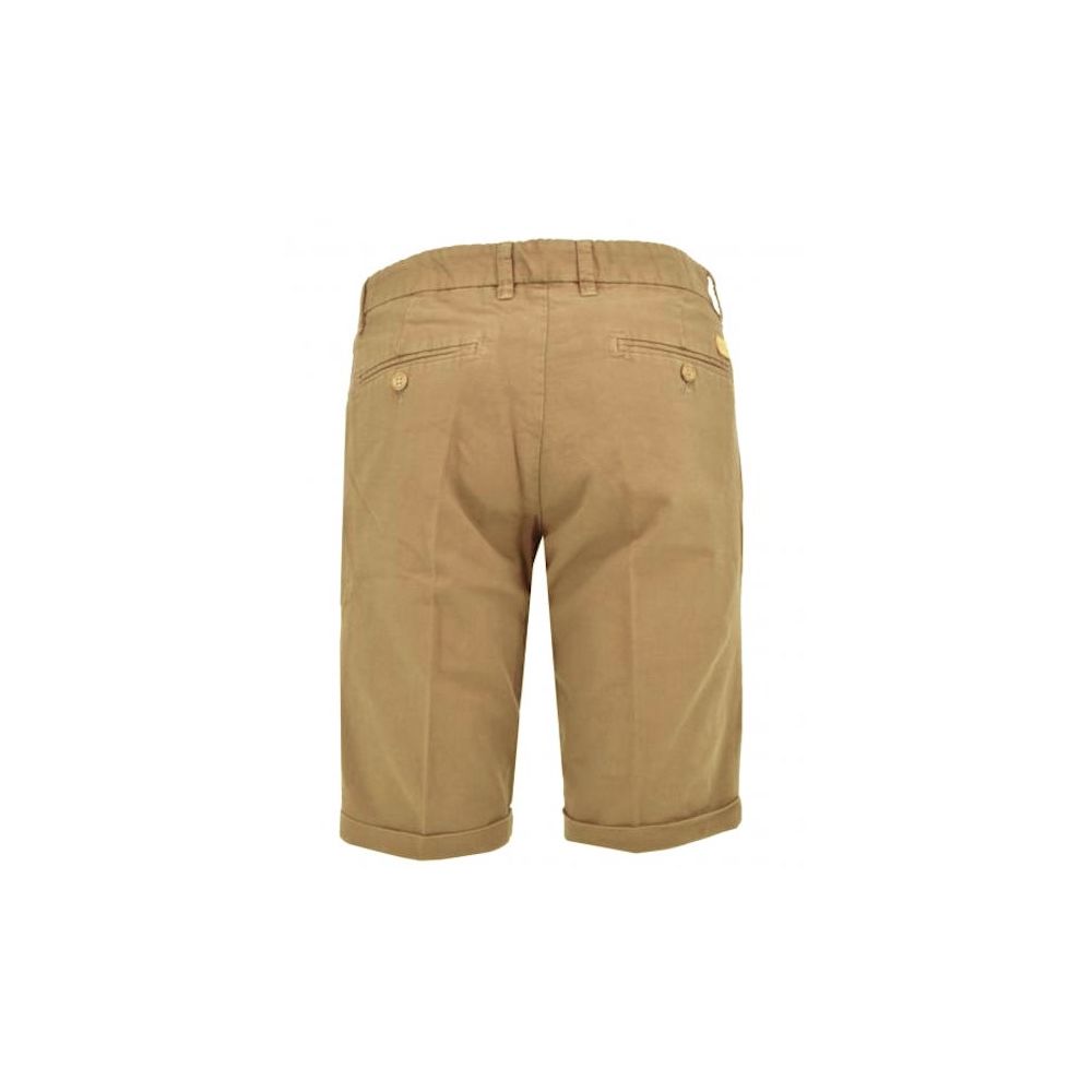 Yes Zee Chic Brown Cotton Bermuda Shorts