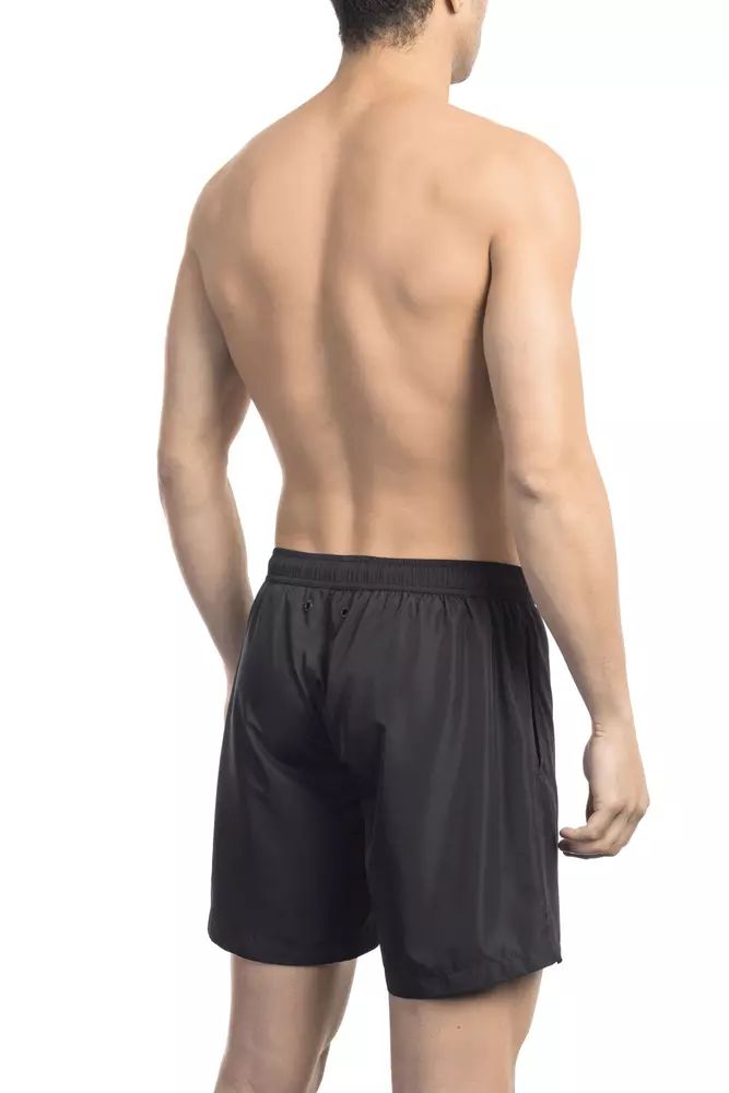 Bikkembergs Chic Drawstring Swim Shorts with Graphic Print