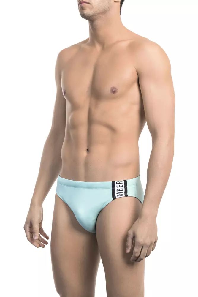 Bikkembergs Chic Light Blue Side Print Speedo