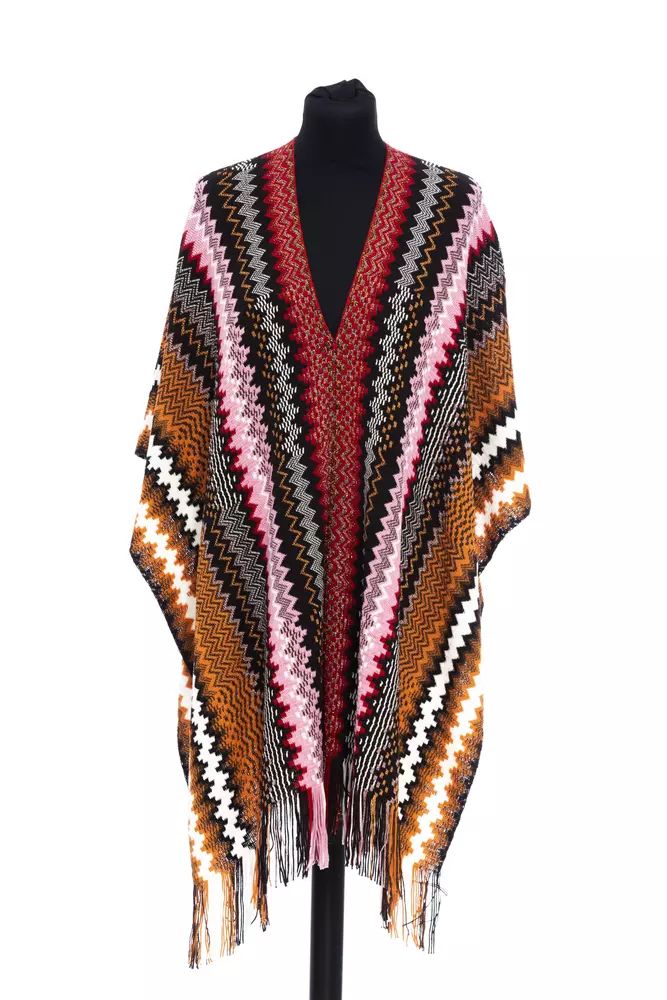 Missoni Elegant Geometric Fringed Poncho