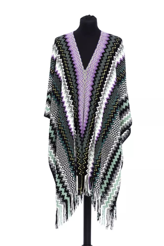 Missoni Chic Geometric Fantasy Fringed Poncho