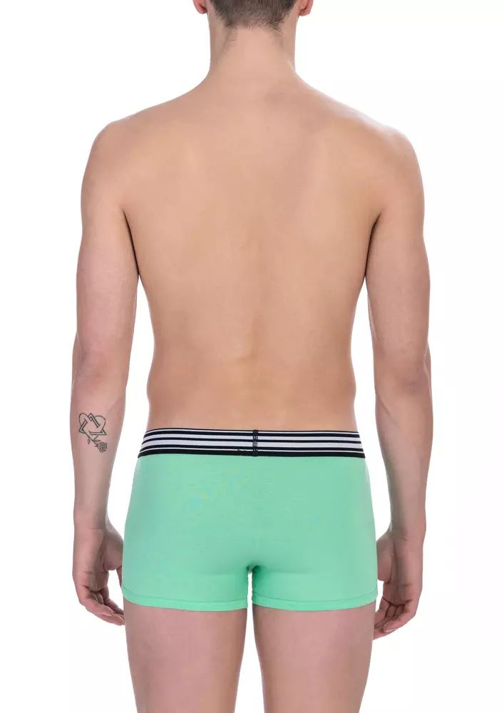 Bikkembergs Emerald Comfort Cotton Stretch Trunks Twin Pack